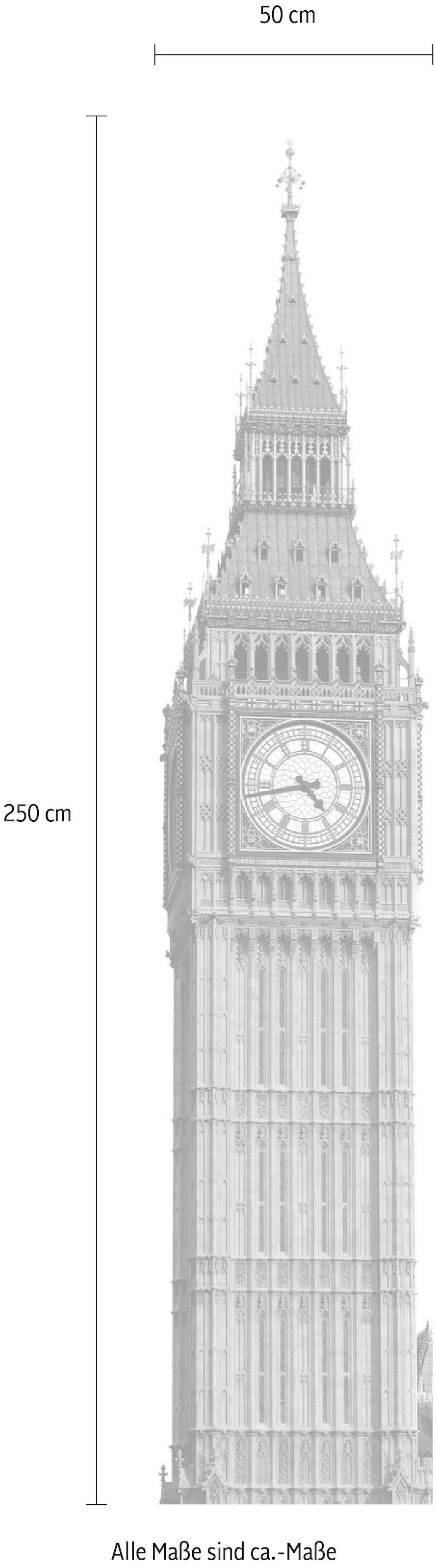 Komar Vliestapete »Digitaldruck Vlies - Big Ben - Grösse 50 x 250 cm«, bedruckt, Wohnzimmer, Schlafzimmer