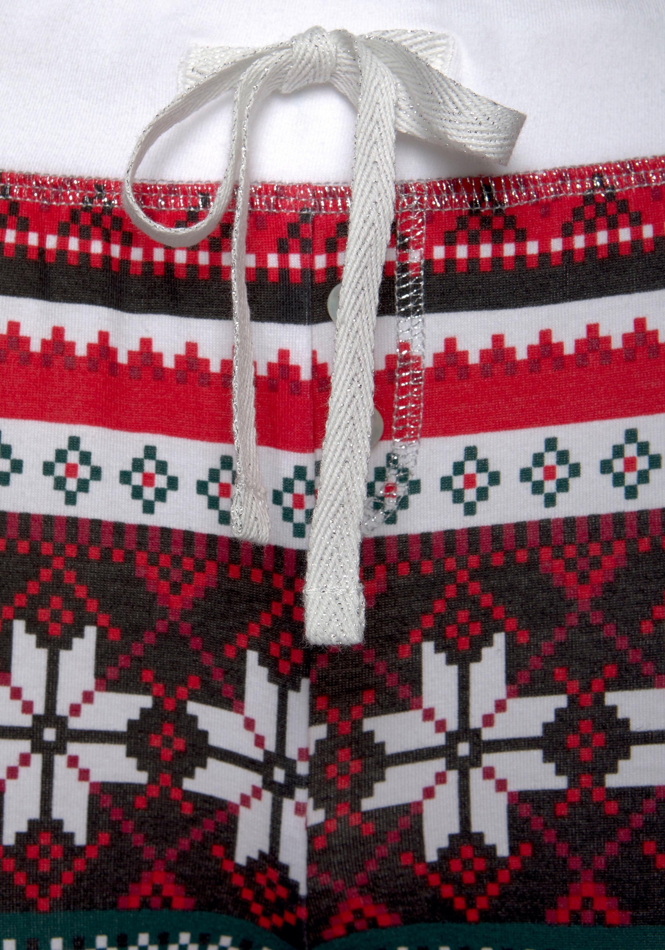 ♕ LASCANA Pyjama, (2 tlg., 1 auf versandkostenfrei mit Muster Stück), weihnachtlichem
