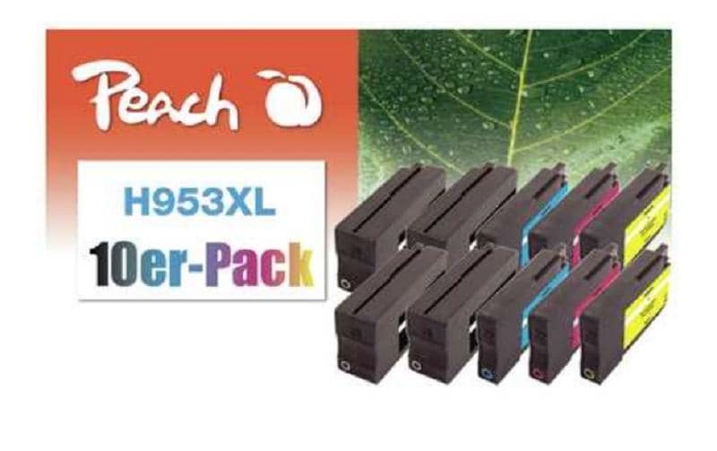 Tintenpatrone »Peach HP No 953XL 4x BK,2x C, 2x M, 2x Y«, (10 St.)