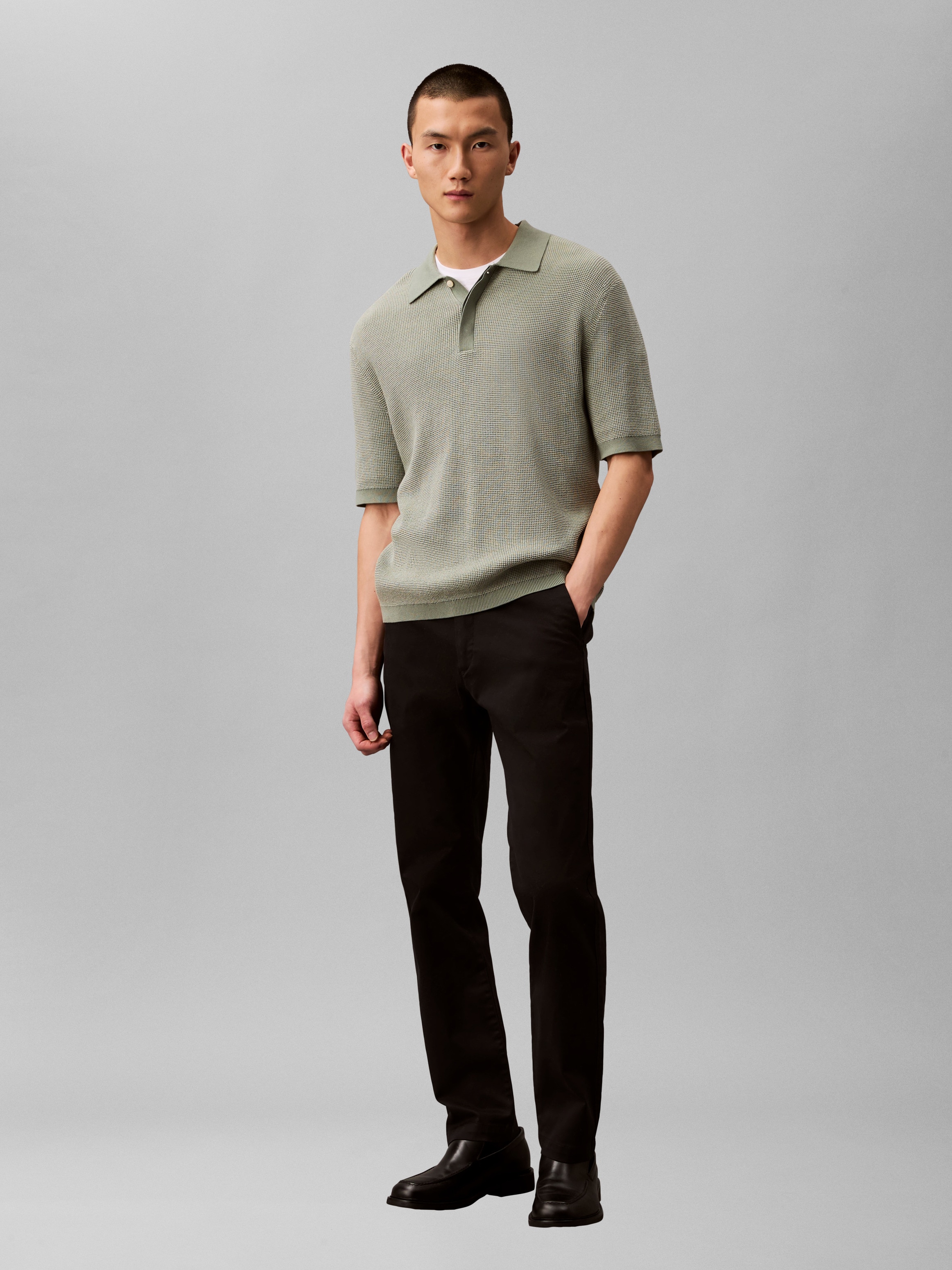 Image of Calvin Klein Chinohose "SLM CTTN STRTCH CHN" Mit Gürtelschlaufen