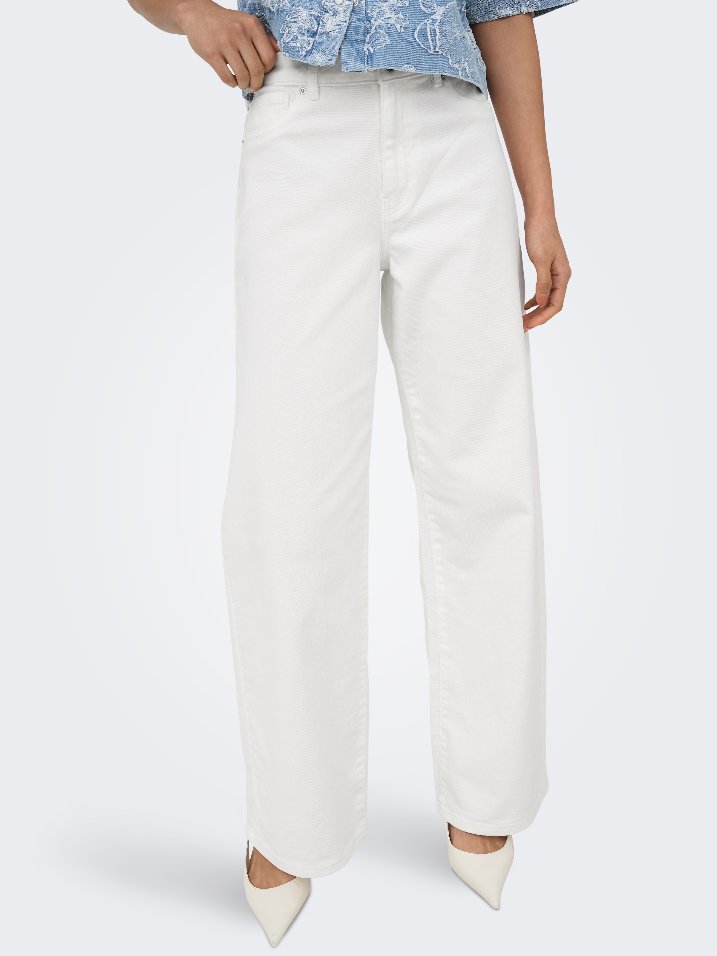 Image of ONLY Bootcut-Jeans "ONLMADISON-SILLE HW WIDE POCKET PANT PNT" Baumwollmischung, bootcut fit