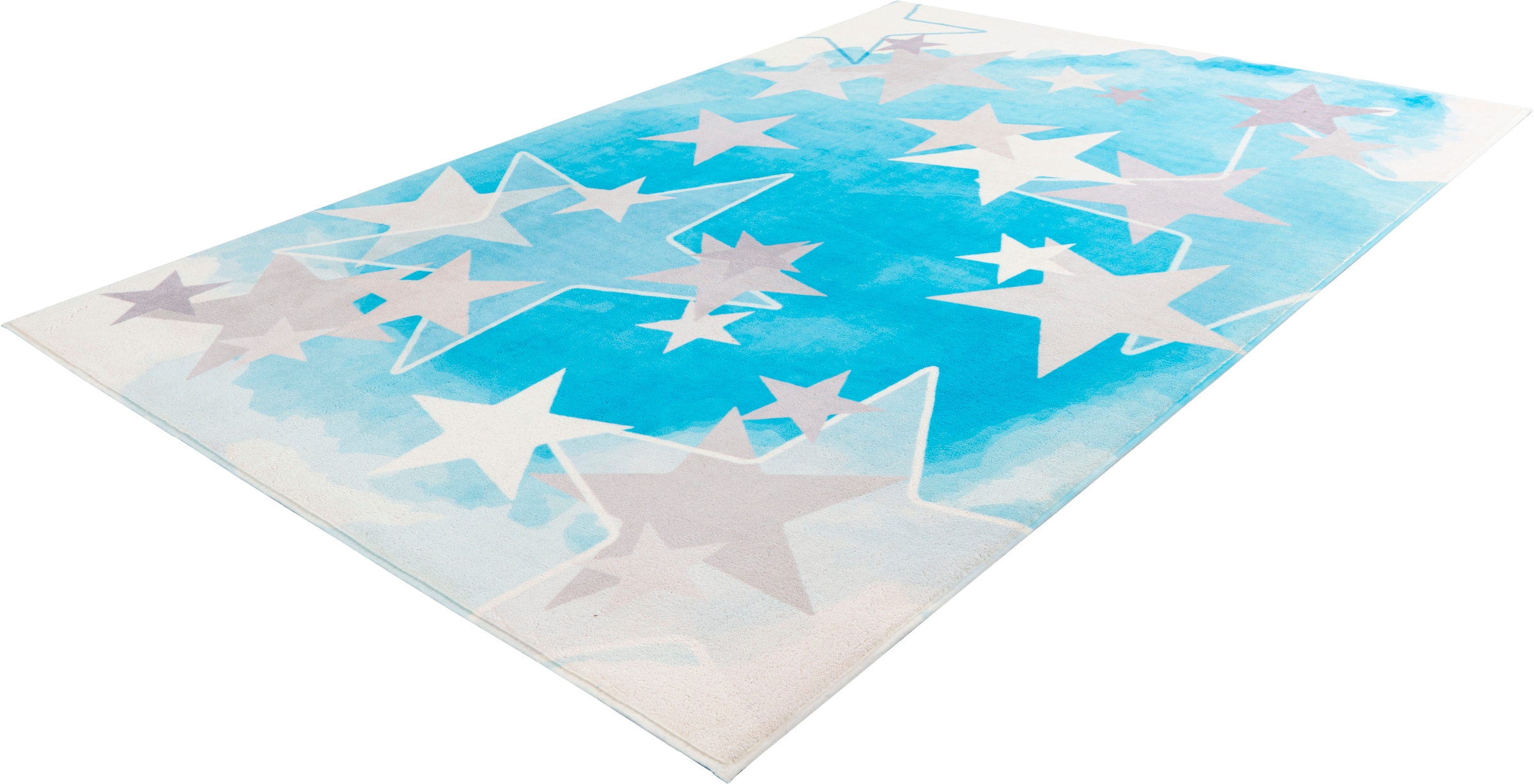 Kinderteppich »My Stars 410«, rechteckig, 10 mm Höhe, Kurzflor, Motiv Sterne,...