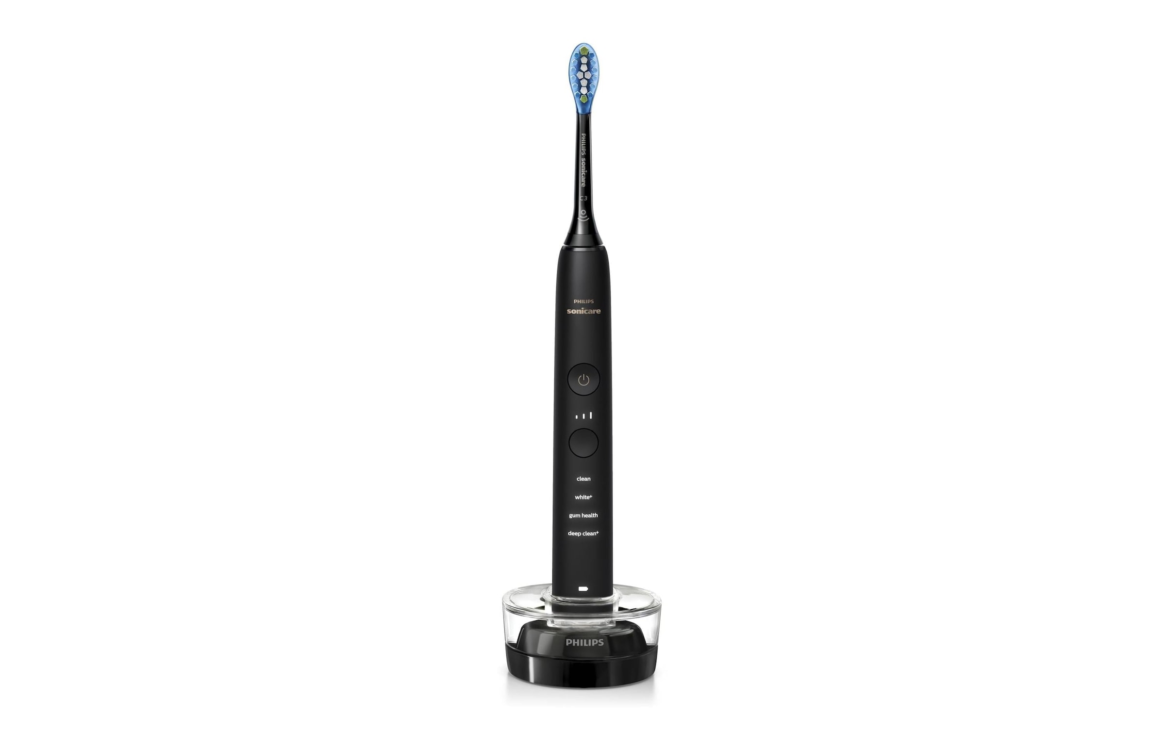 Philips Schallzahnbürste »HX9914« 2 Stk. Aufsteckbürsten DiamondClean Premium Schallzahnbürste, Doppelpack inkl. Ladeglas