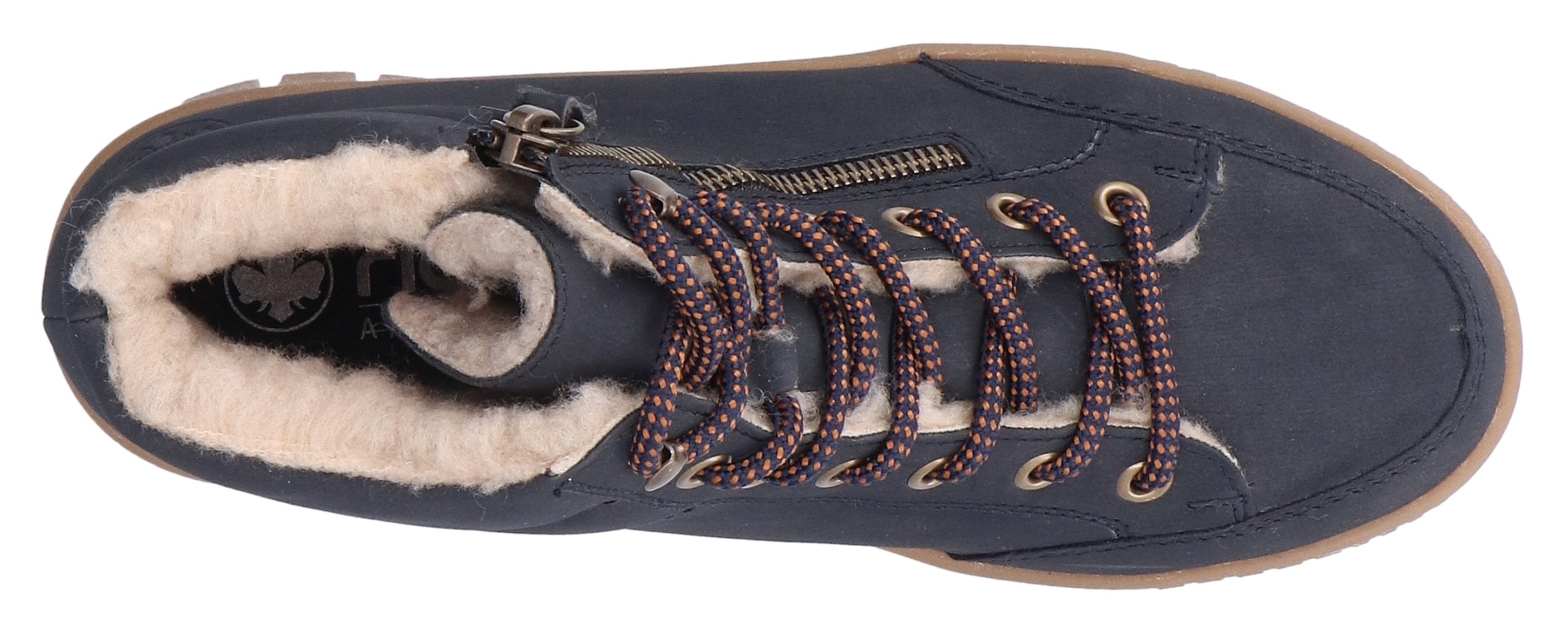Rieker Bottes d'hiver  bottine à plateau, boots à lacets avec doublure chaude et équipement TEX