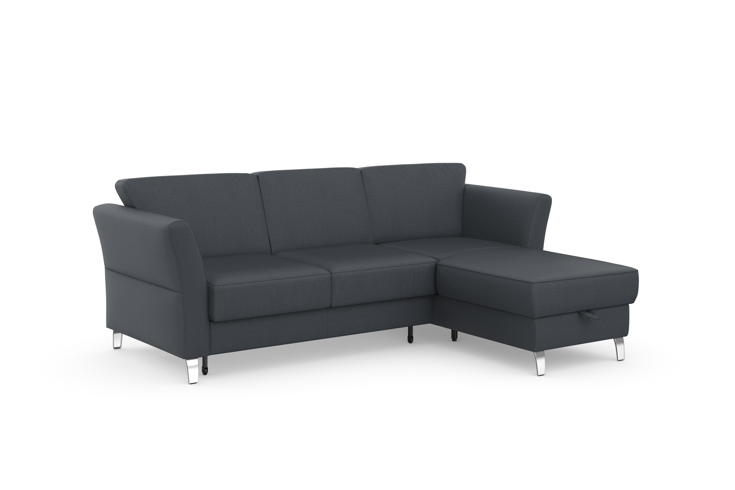sit&more Ecksofa »Visby L-Form«, wahlweise mit Bettfunktion und Bettkasten, frei im Raum stellbar