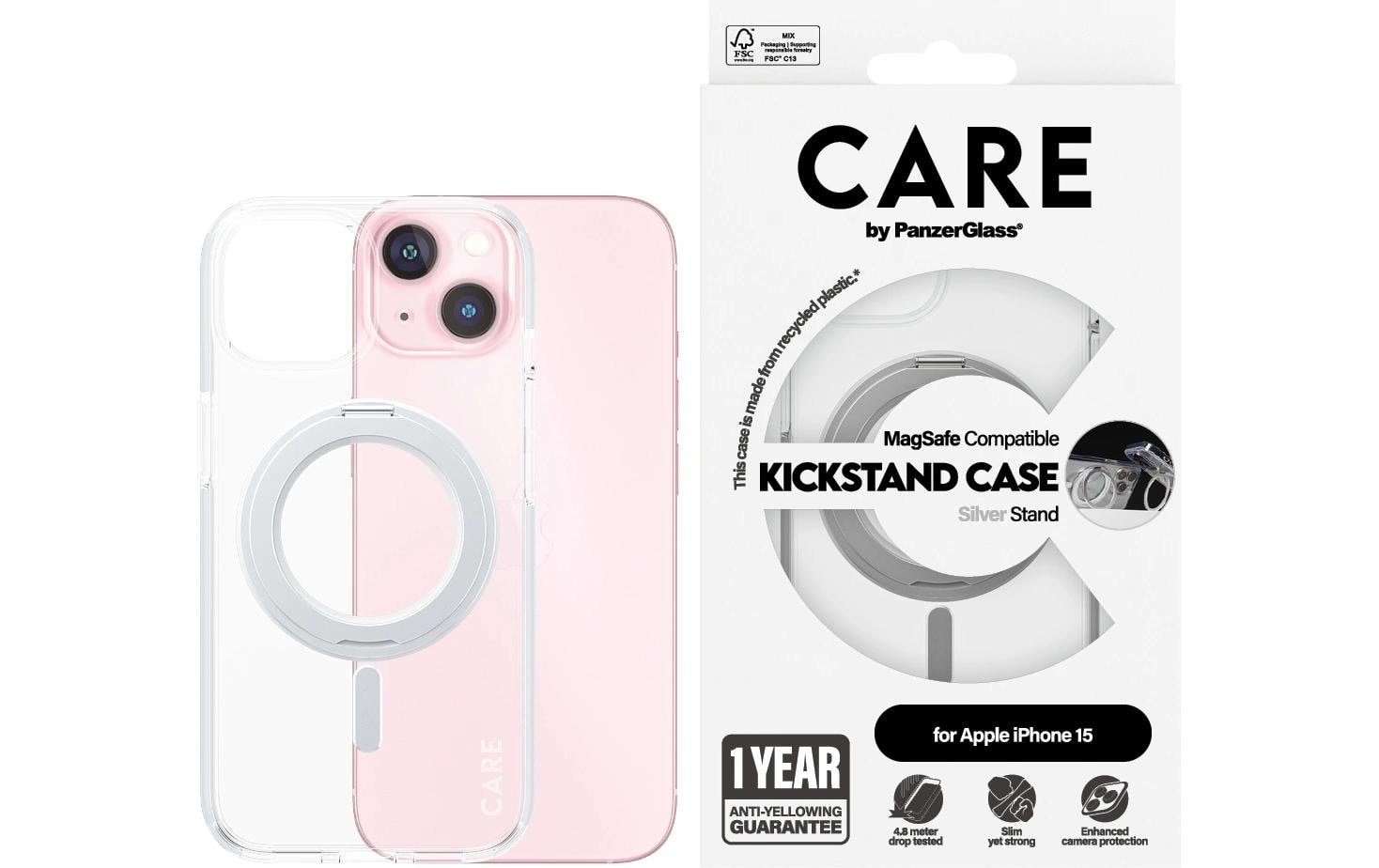   Couverture arrière »Feature Kickstand iPhone 15 Silber« Apple iPhone 15