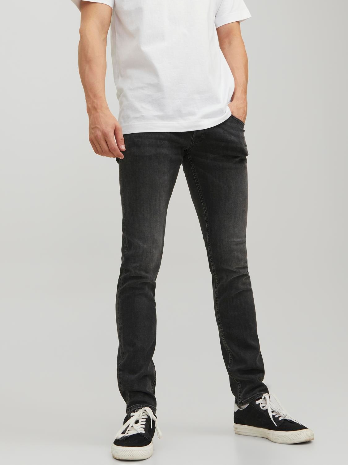 Image of Jack & Jones Slim-fit-Jeans "JJIGLENN – Jeans mit Stretch und figurbetonter Silhouette" Used, modisch, slim fit, Denim/Jeans