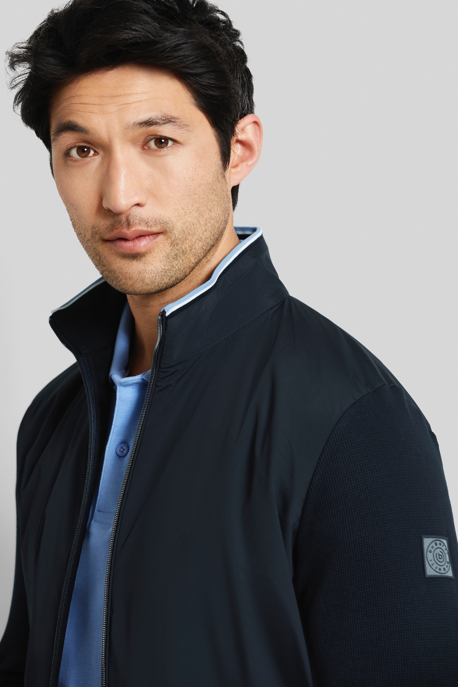 bugatti Sweatjacke, mit Reiskornstruktur