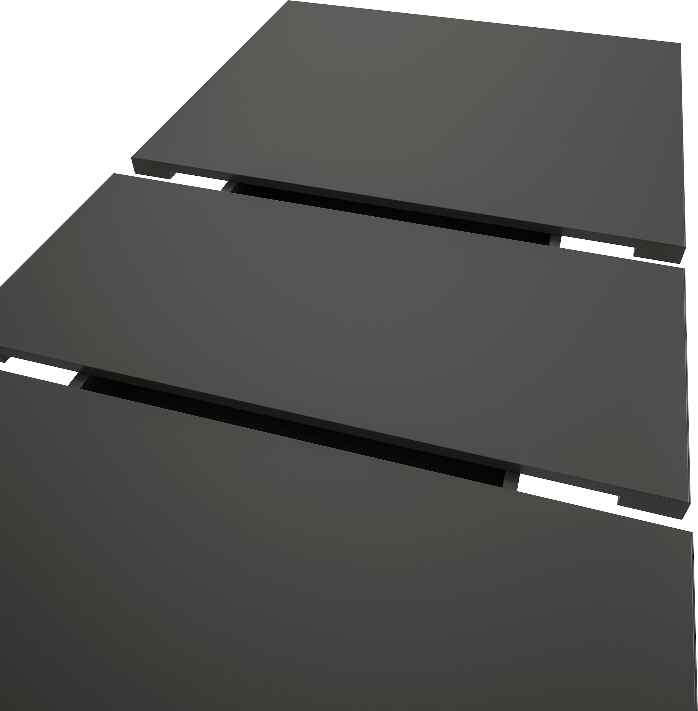 Home affaire Esstisch »Motus, ausziehbar 150 -190 cm, inklusive 40 cm Einlegeplatte« Set, 1 Stk. tlg. X-Gestell mit Bodenplatte, Tisch, Küchentisch, Esszimmer, Küche