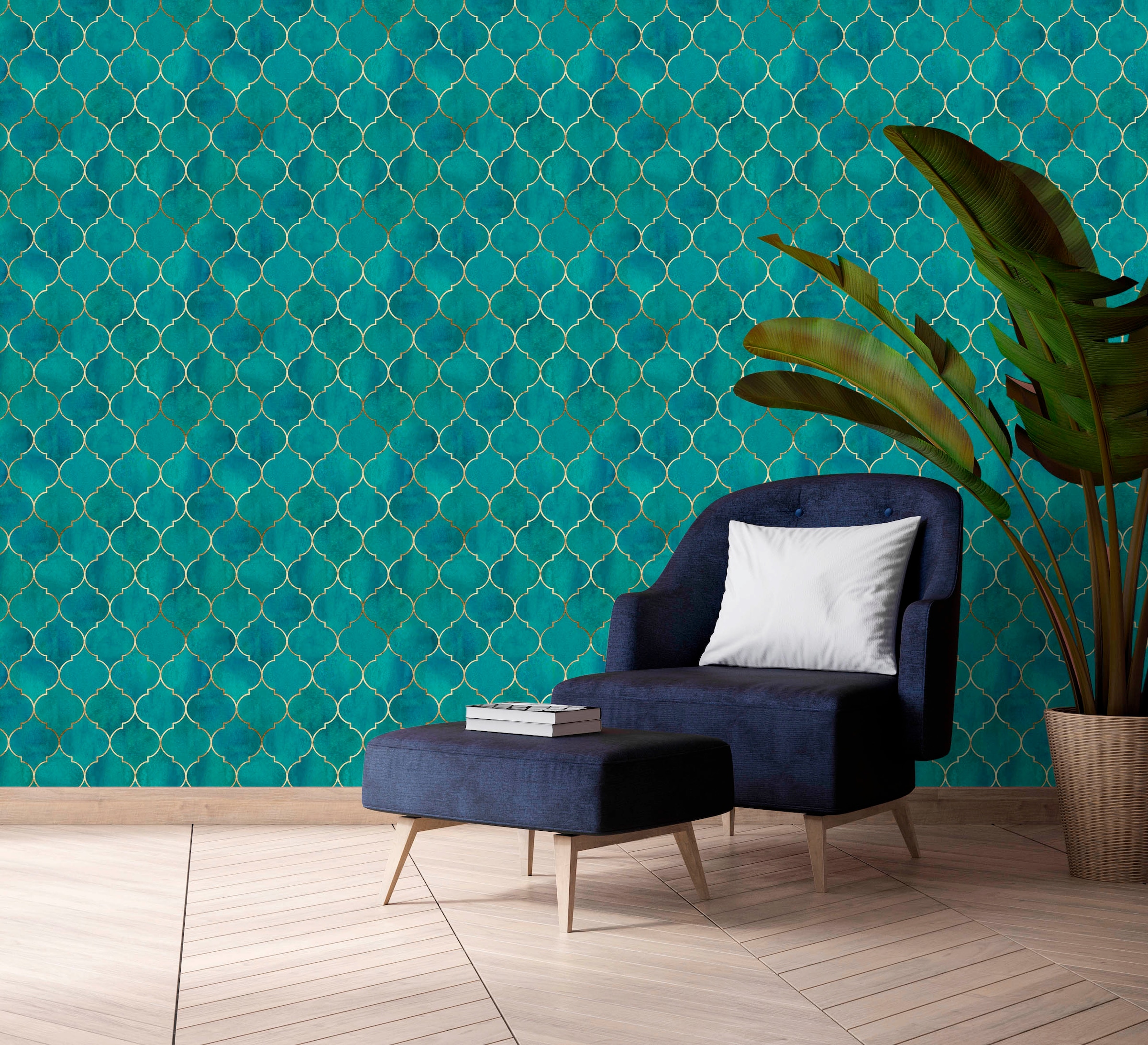 queence Papier peint vinyle »Aurora« 90x250cm, selbstklebend, kinderleichte Anbringung, , Sticker