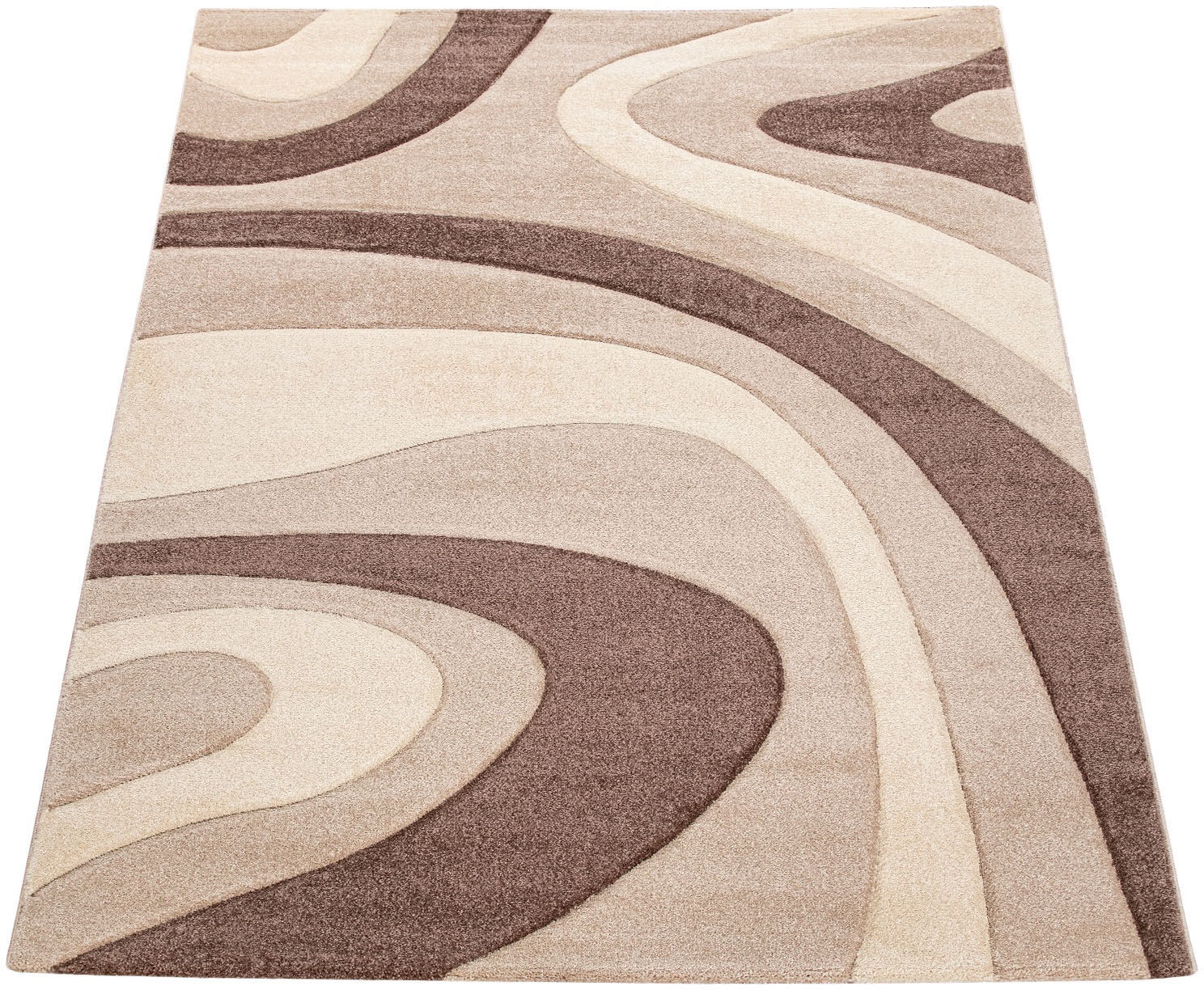 Paco Home Teppich »Inferno 241«, rechteckig, 17 mm Höhe, Kurzflor, modernes Design, handgearbeiteter Konturenschnitt