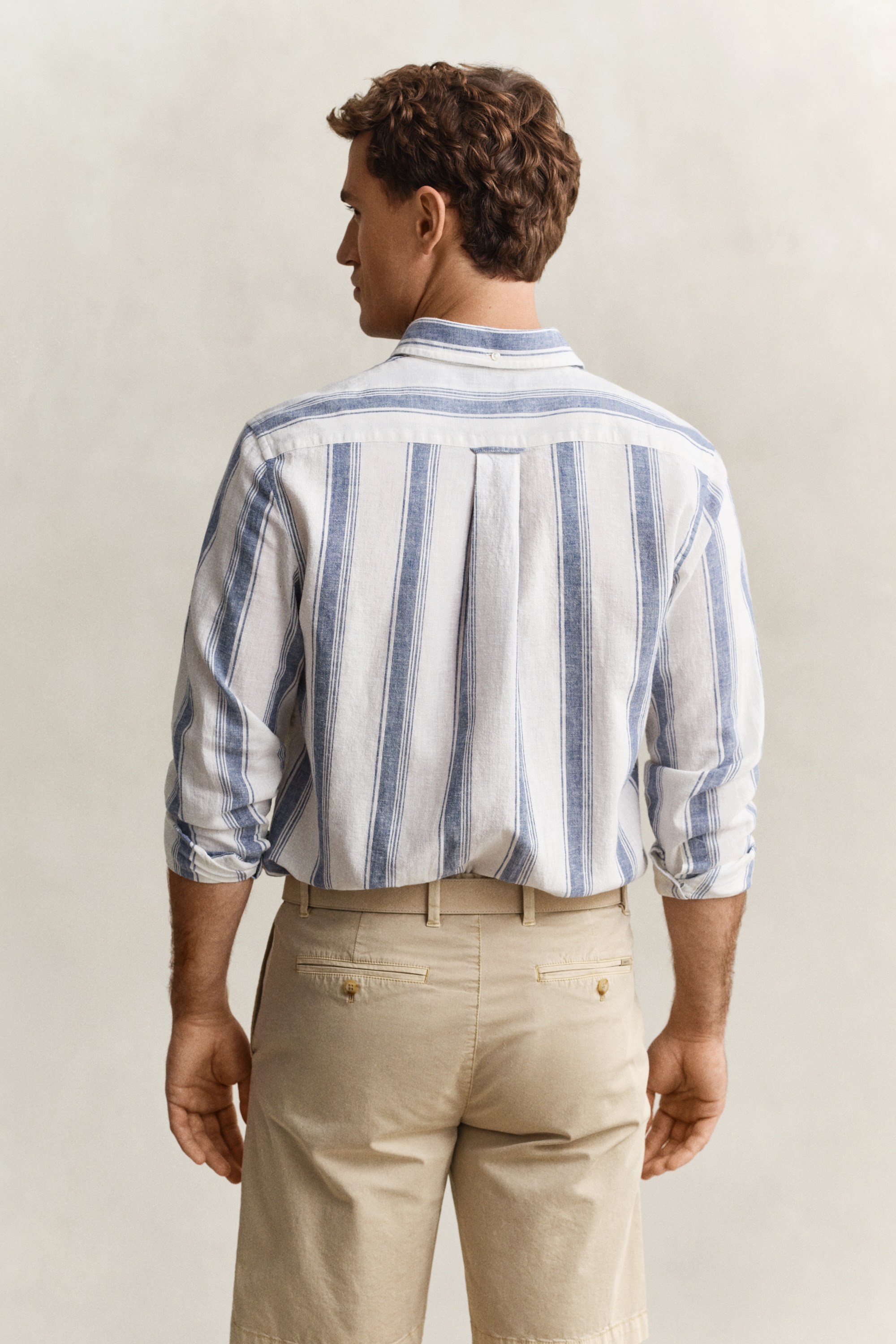 Gant Langarmhemd »REGULAR COTTON LINEN STRIPE« Regular fit mit Button-Down-Kragen