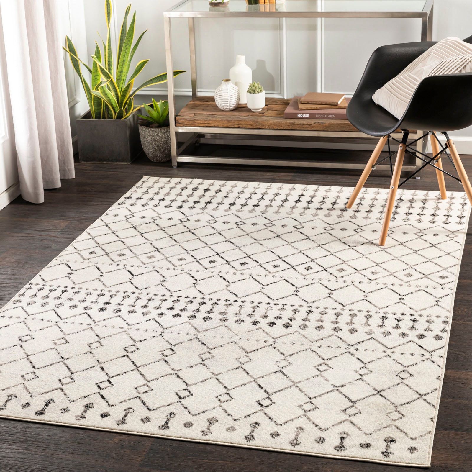 Image of Livabliss Teppich "HEZE" rechteckig 11 mm Höhe Berber, Ethnisch Boho Kurzflor Wohnzimmerteppich, Schlafzimmer