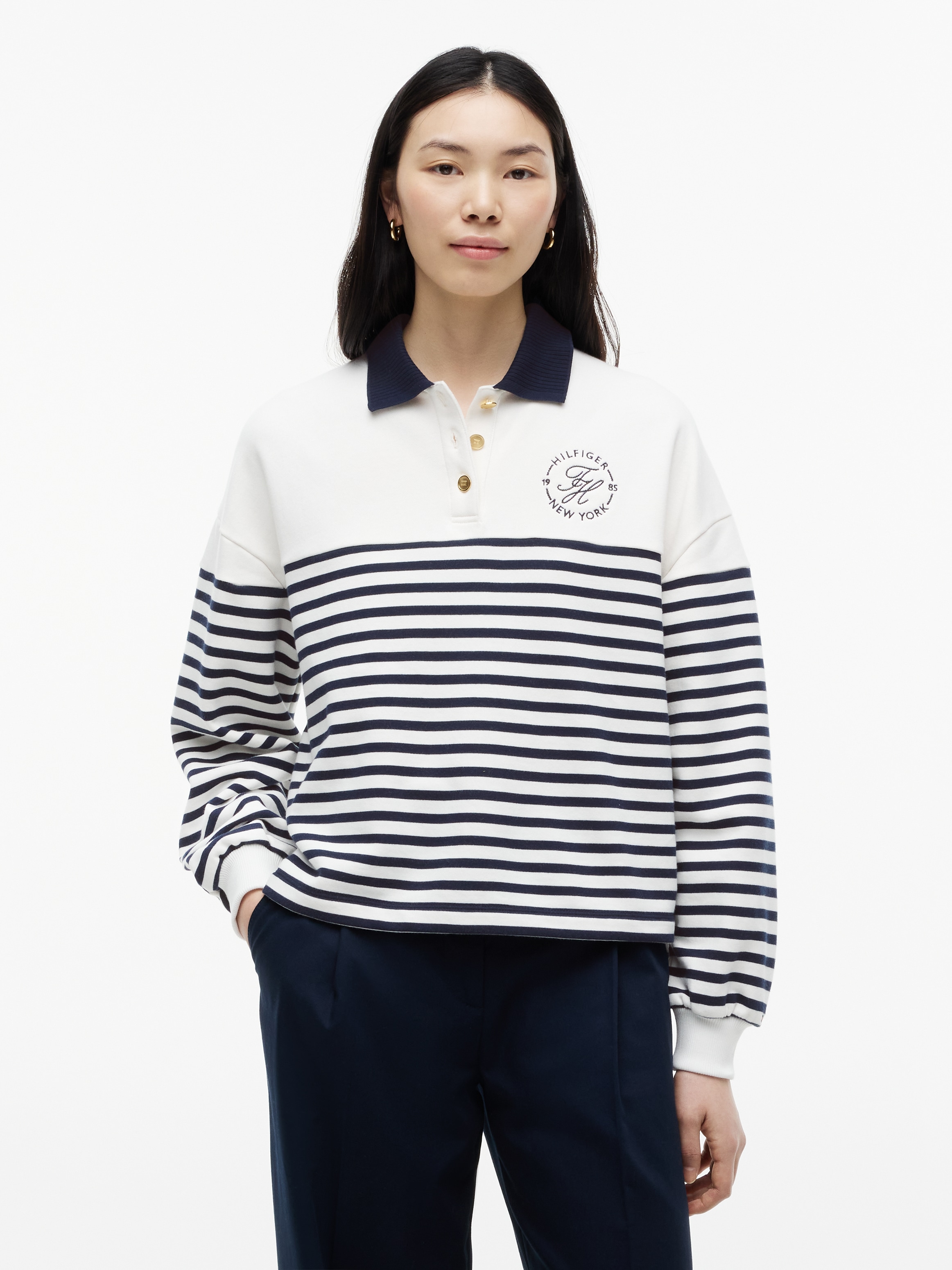 Image of Tommy Hilfiger Sweatshirt "TH ROUNDAL COLLAR SWTSHT", Regular fit, Baumwolle