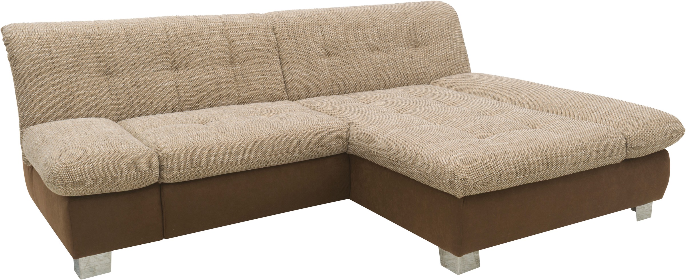 DOMO collection Ecksofa »100031 kompakte Stellmasse, komfortabel und bequem, L-Form«, wahlweise mit Bettfunktion und Armteilverstellung. Breite 234cm