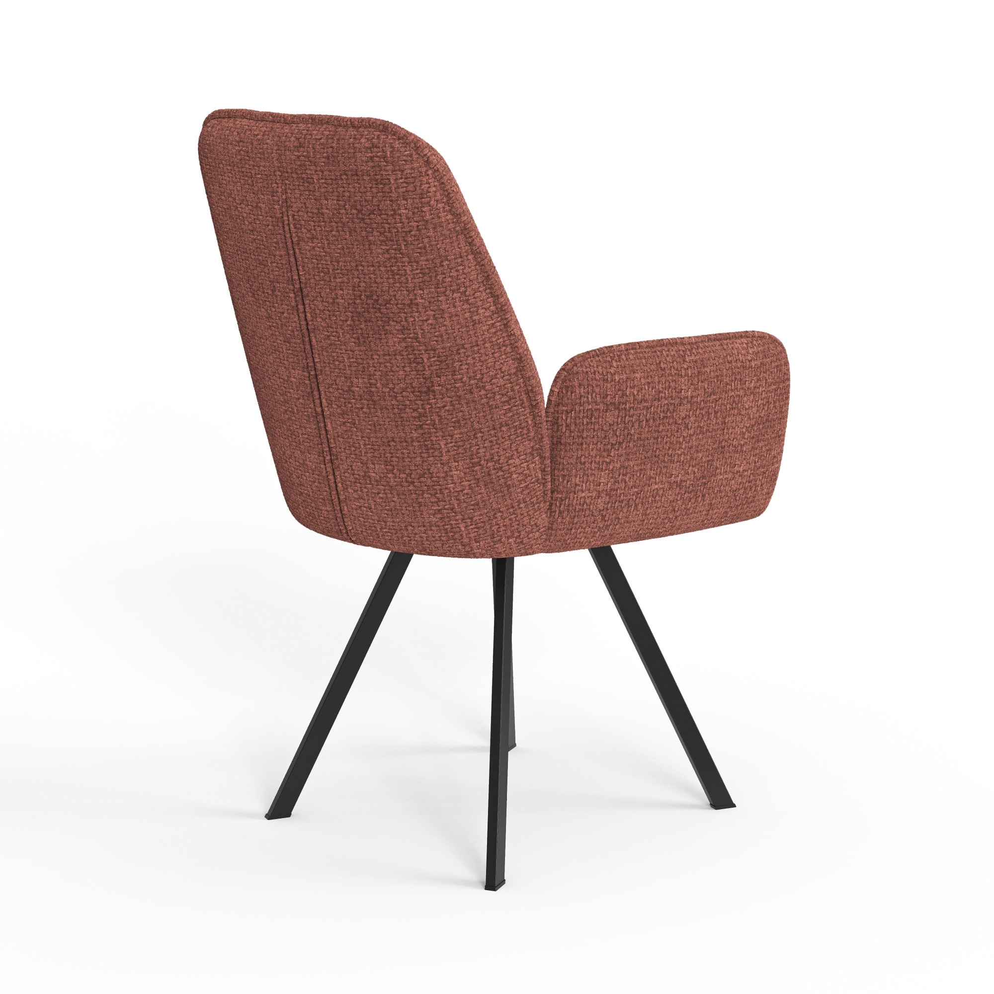 GOODproduct Chaise avec accoudoirs »Mily Esszimmerstuhl, Polstersessel, Wohnstuhl, Essstuhl mit Armlehnen« (Set) 2 cuismit schwarz pulverbeschichteten Metallbeinen, gepolstert, modern