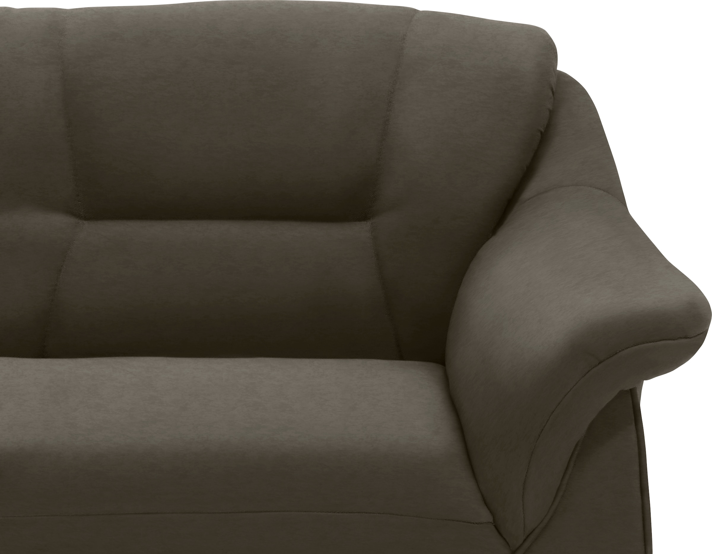 DOMO collection Ecksofa »Faenza für kleine Räume, Stellmasse 232,176cm, komfortabel, L-Form«, mit Ottomane, zeitlos, elegante Armlehnen, wahlweise mit Bettfunktion