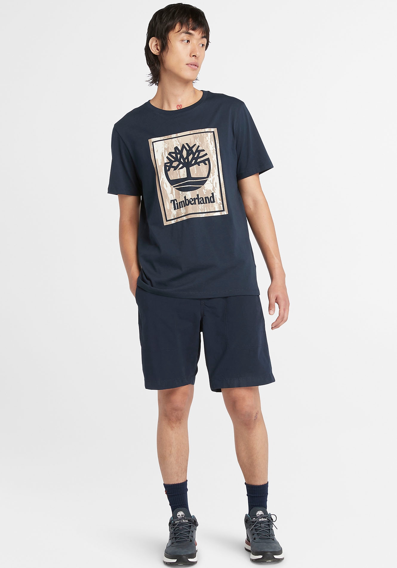 Timberland T-Shirt »STACK LOGO Camo Short Sleeve Tee«, in grossen Grössen