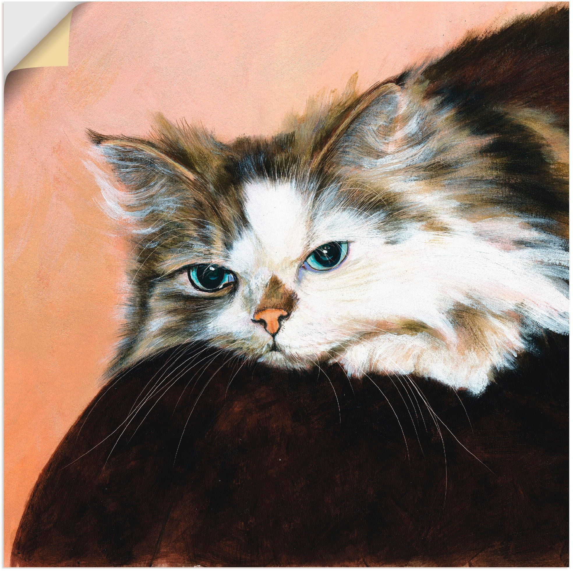 Image of Artland Wandbild »Katzenportrait«, Haustiere, (1 St.), in vielen Grössen & Produktarten -Leinwandbild, Poster, Wandaufkleber / Wandtattoo auch für Badezimmer geeignet bei Ackermann Versand Schweiz