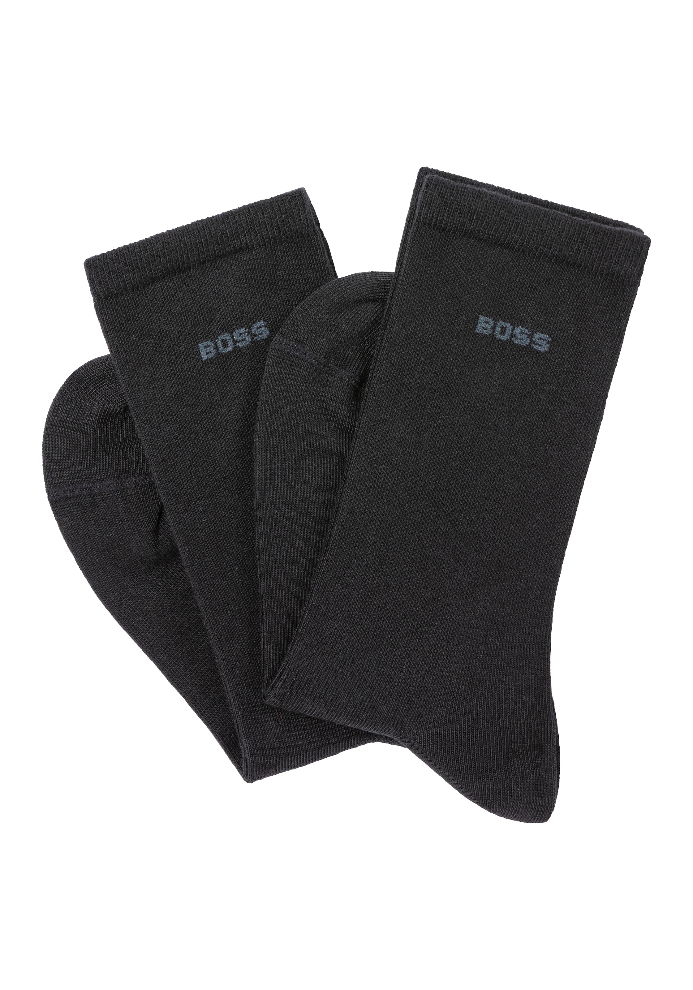 BOSS Businesssocken »2P RS Uni Logo CC W«, (Packung, 2 Paar, 2er Pack), mit BOSS Schriftzug