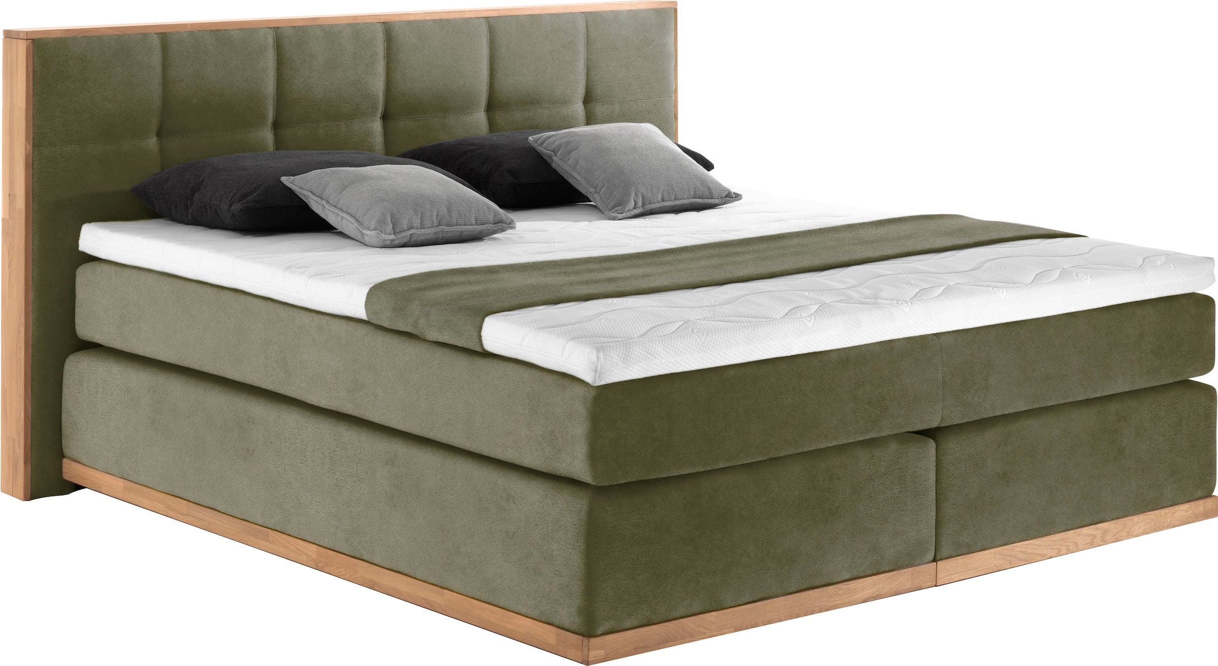 Home affaire Lit boxspring »Vinton« en chêne massif, différents degrés de dureté (également H4)