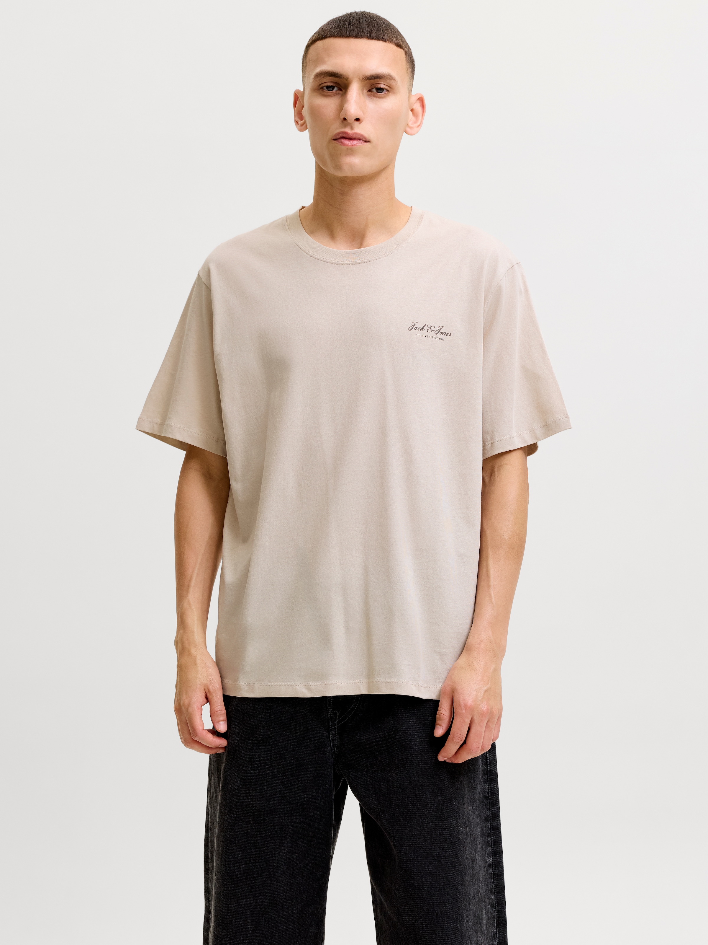 Jack & Jones T-Shirt »JJEARCHIVE GRAPHIC TEE SS O-NECK 3PK MP« Packung, 3 Baumwolle, relaxed fit