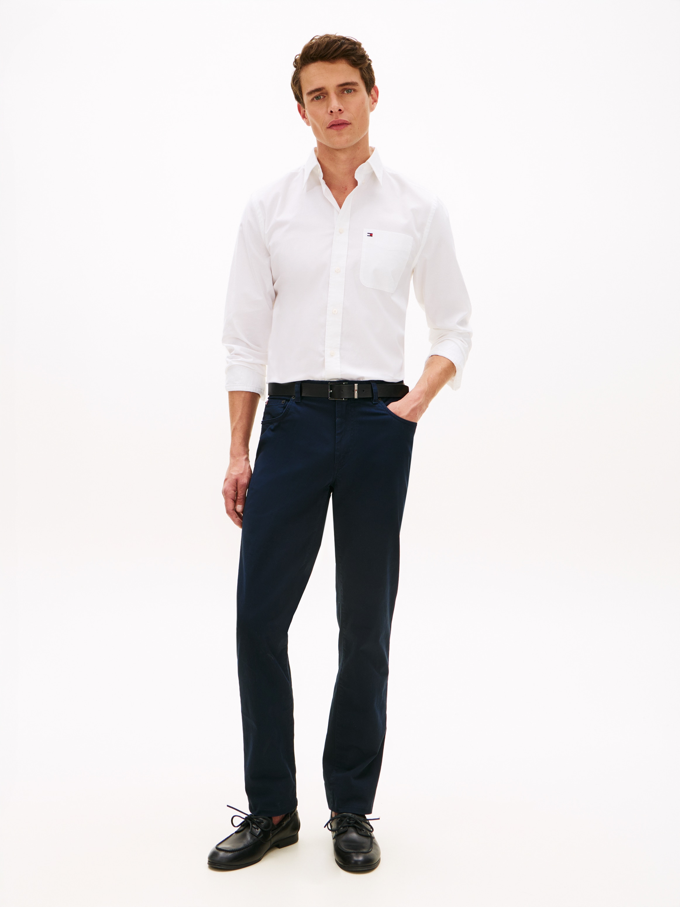 Tommy Hilfiger Chemise à manches longues »LIGHT OXFORD SOLID Slim Fit«