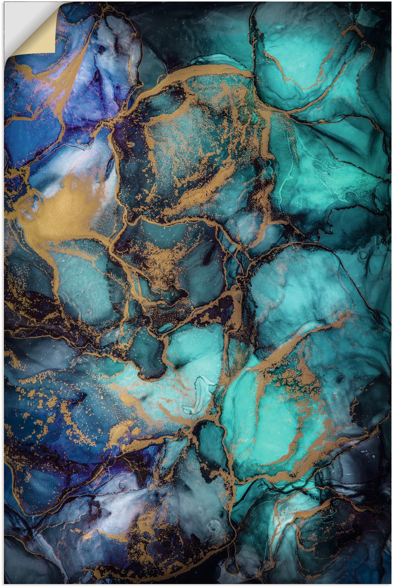 Image of Artland Wandbild »Saphir«, Muster, (1 St.), in vielen Grössen & Produktarten - Alubild / Outdoorbild für den Aussenbereich, Leinwandbild, Poster, Wandaufkleber / Wandtattoo auch für Badezimmer geeignet bei Ackermann Versand Schweiz