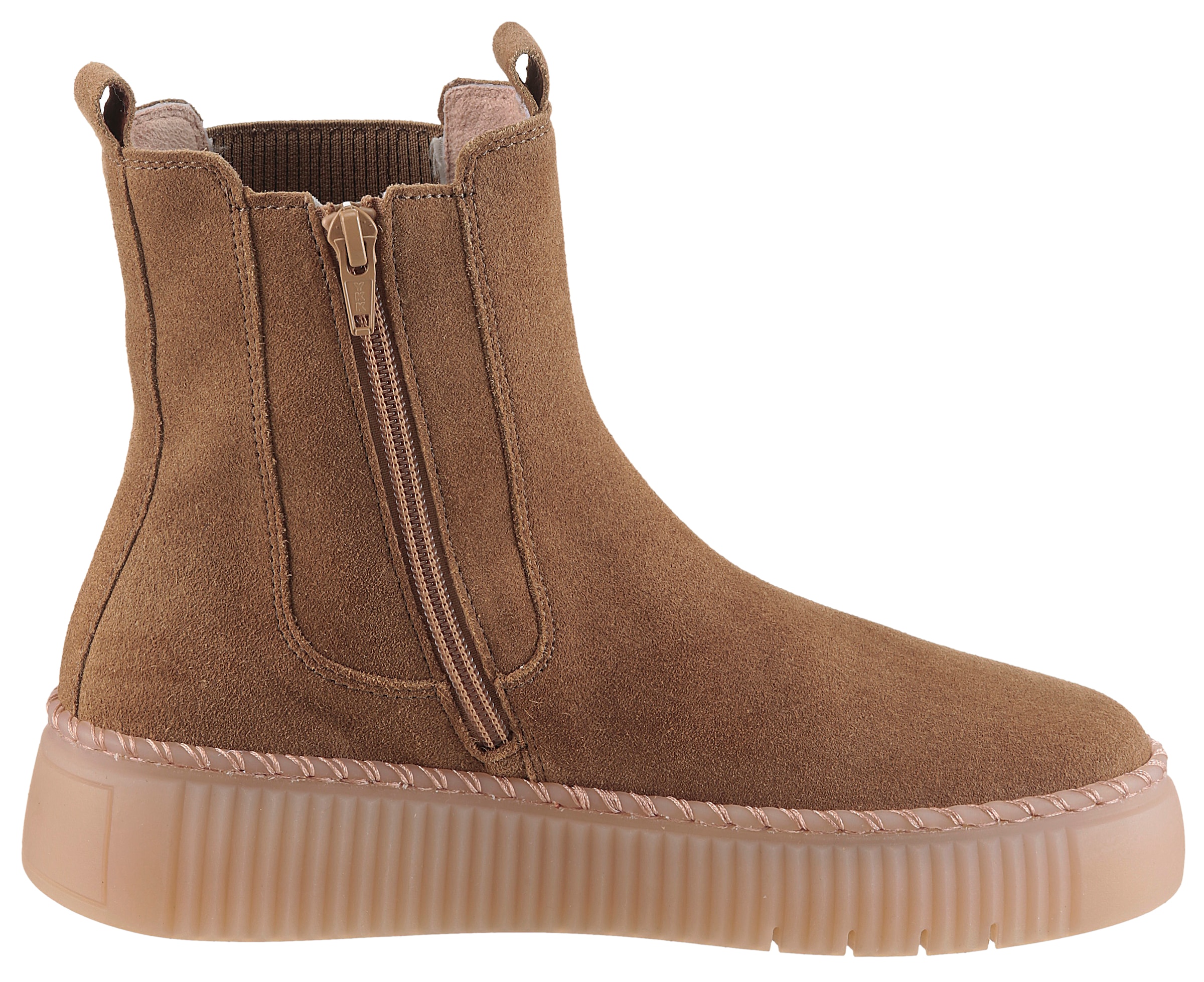 Gabor Chelseaboots  , Plateau, Stiefelette mit Stretcheinsatz an der Aussenseite