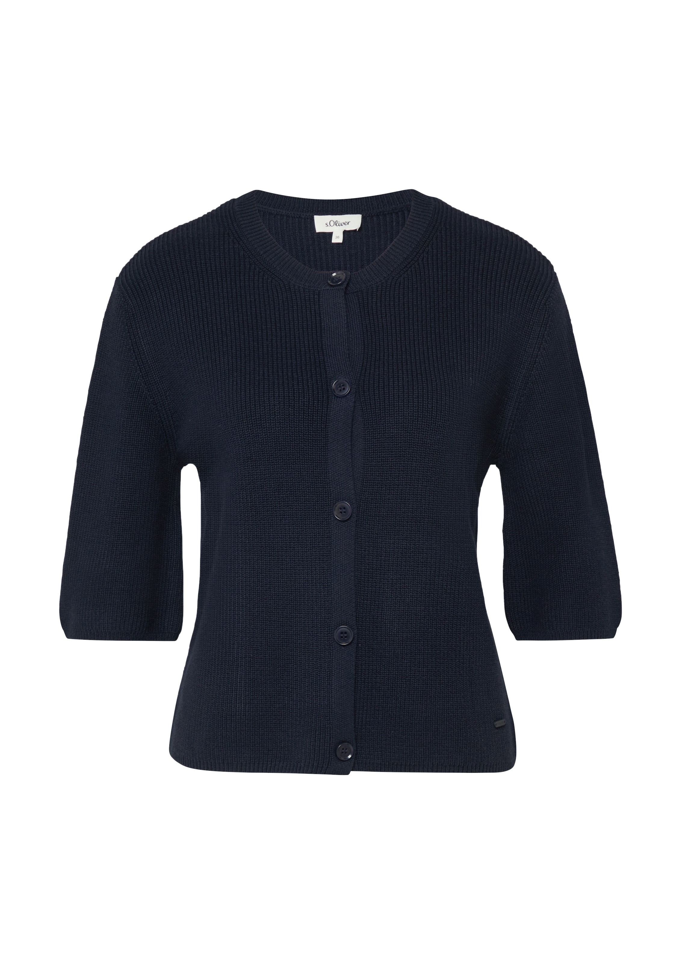s.Oliver Veste en tricot halbarm, mit Knopfleiste