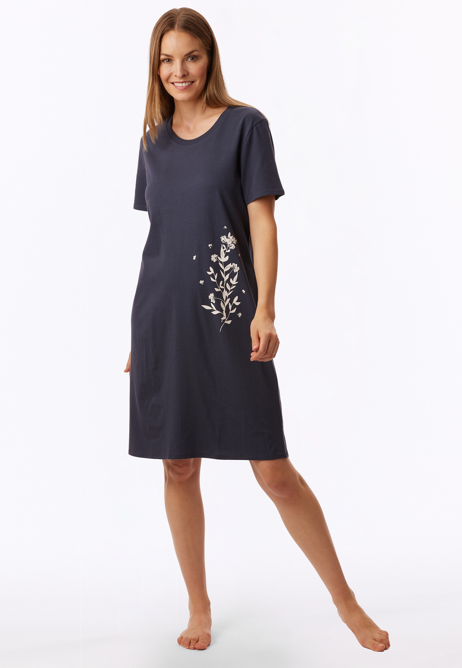 Image of uncover by SCHIESSER Nachthemd "UNCOVER Nightwear" mit kurzen Ärmeln, runder Halsausschnitt