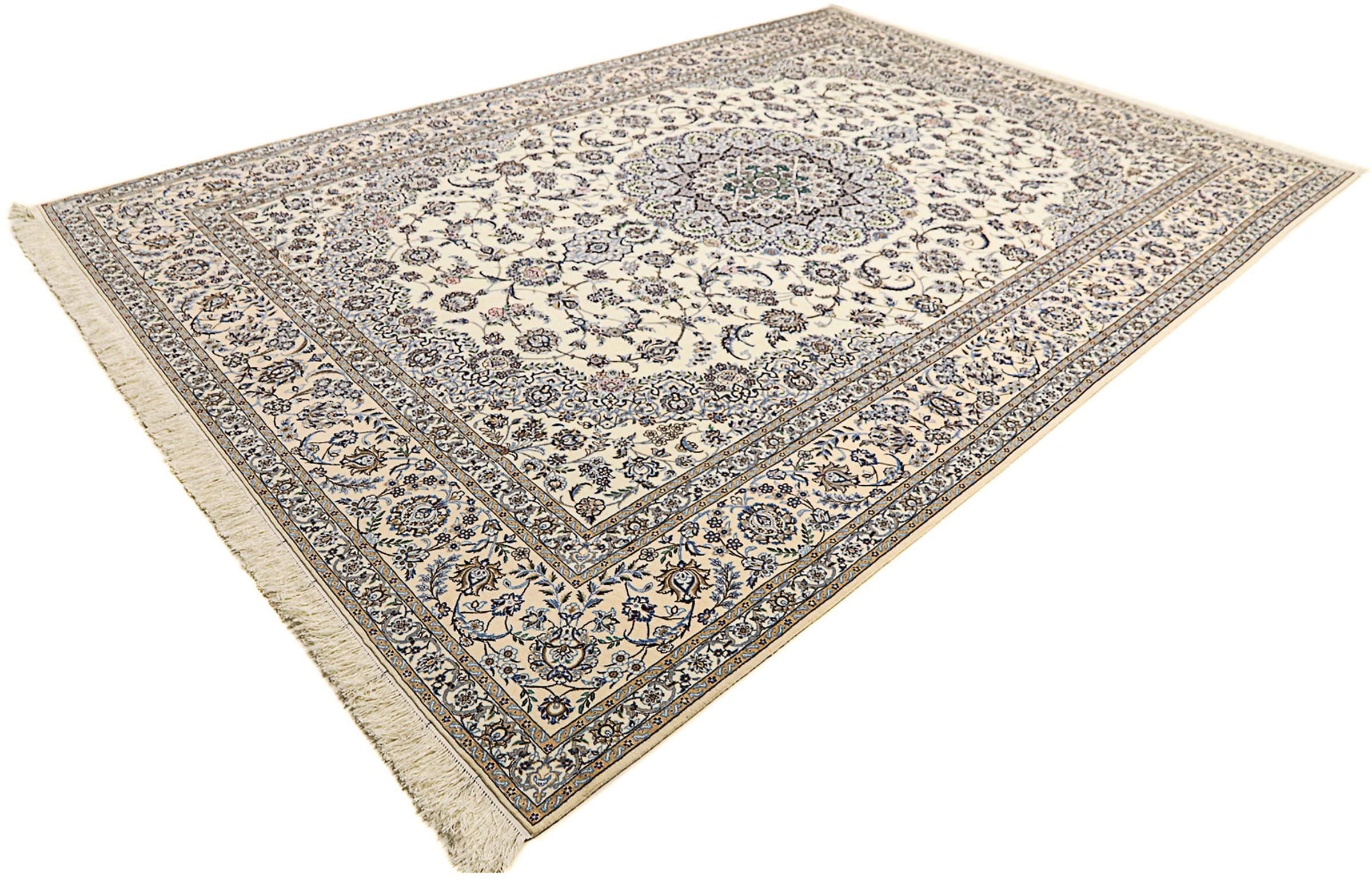 Image of morgenland Orientteppich »Perser - Nain - Premium - 350 x 255 cm - beige«, rechteckig, 6 mm Höhe, Wohnzimmer, Handgeknüpft, Einzelstück mit Zertifikat bei Ackermann Versand Schweiz