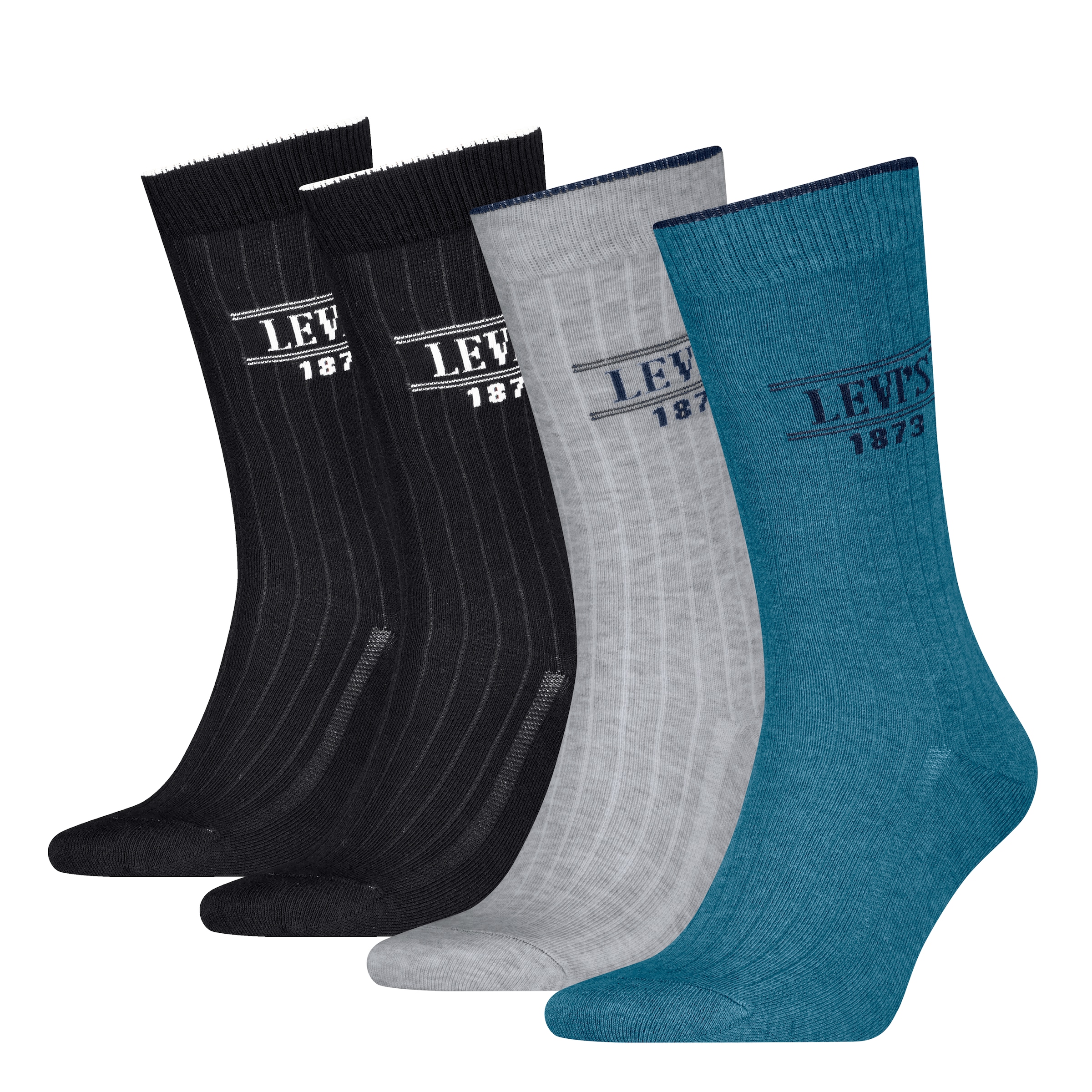 Image of Levis Socken "LEVIS REG CUT RIB LOGO 4P ECOM" 4 Stk. tlg.
