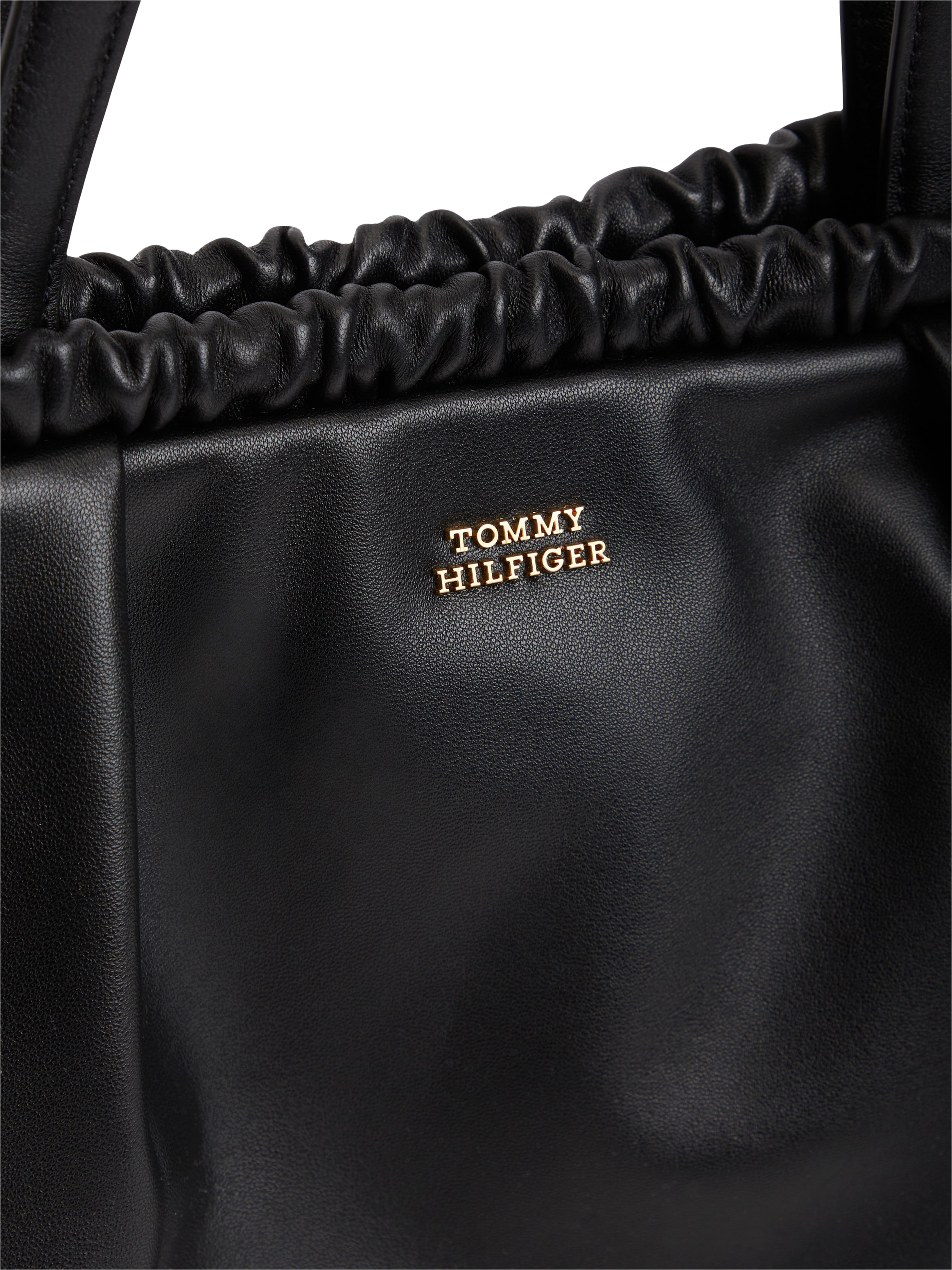 Tommy Hilfiger Hobo »SOFT LEATHER HOBO« Sac à main femme, sac fourre-tout avec fermeture à cordon