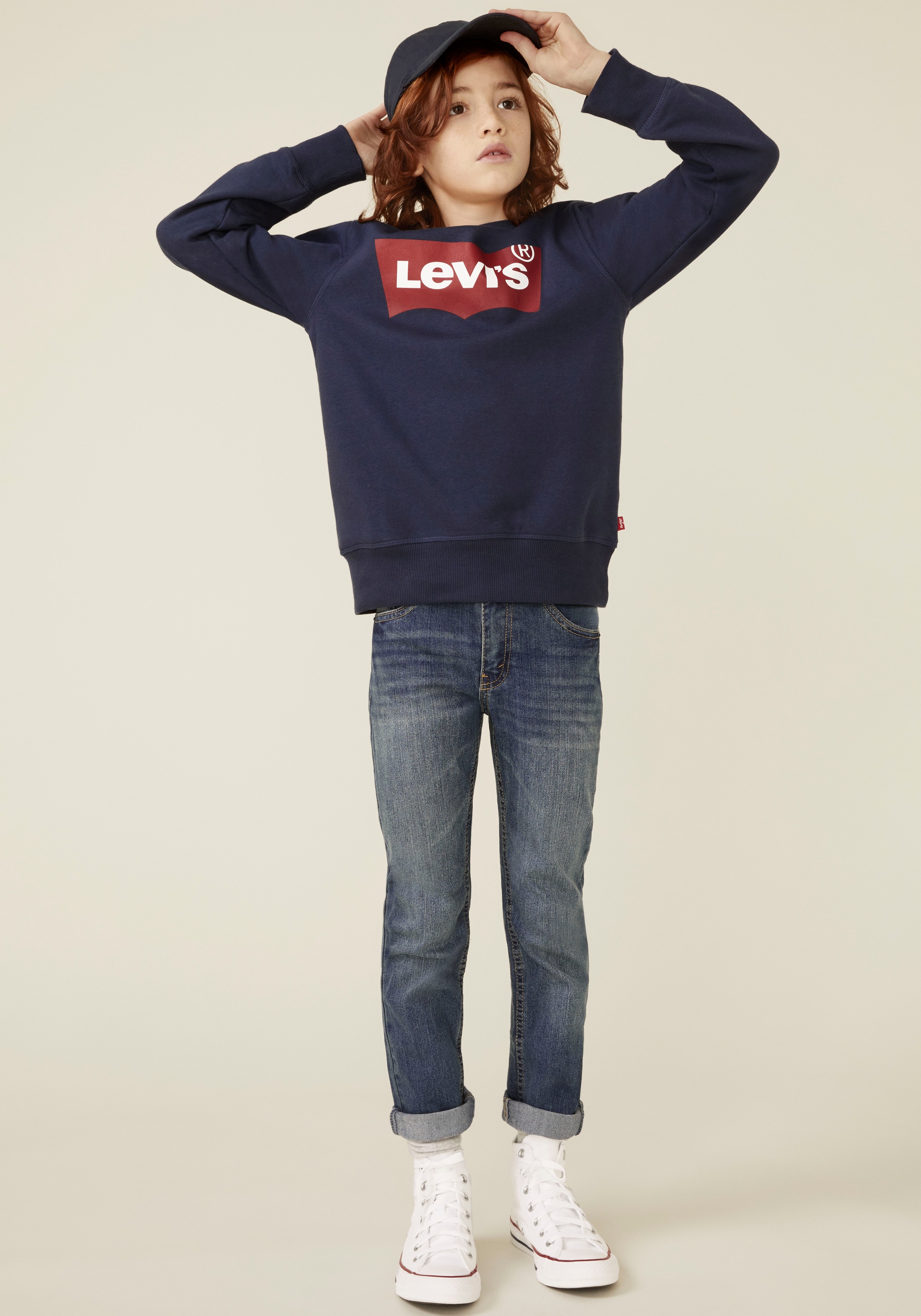 Levi's® Kids Sweatshirt »LVB LVB FRENCH TERRY BATWING«, mit grossem Logo