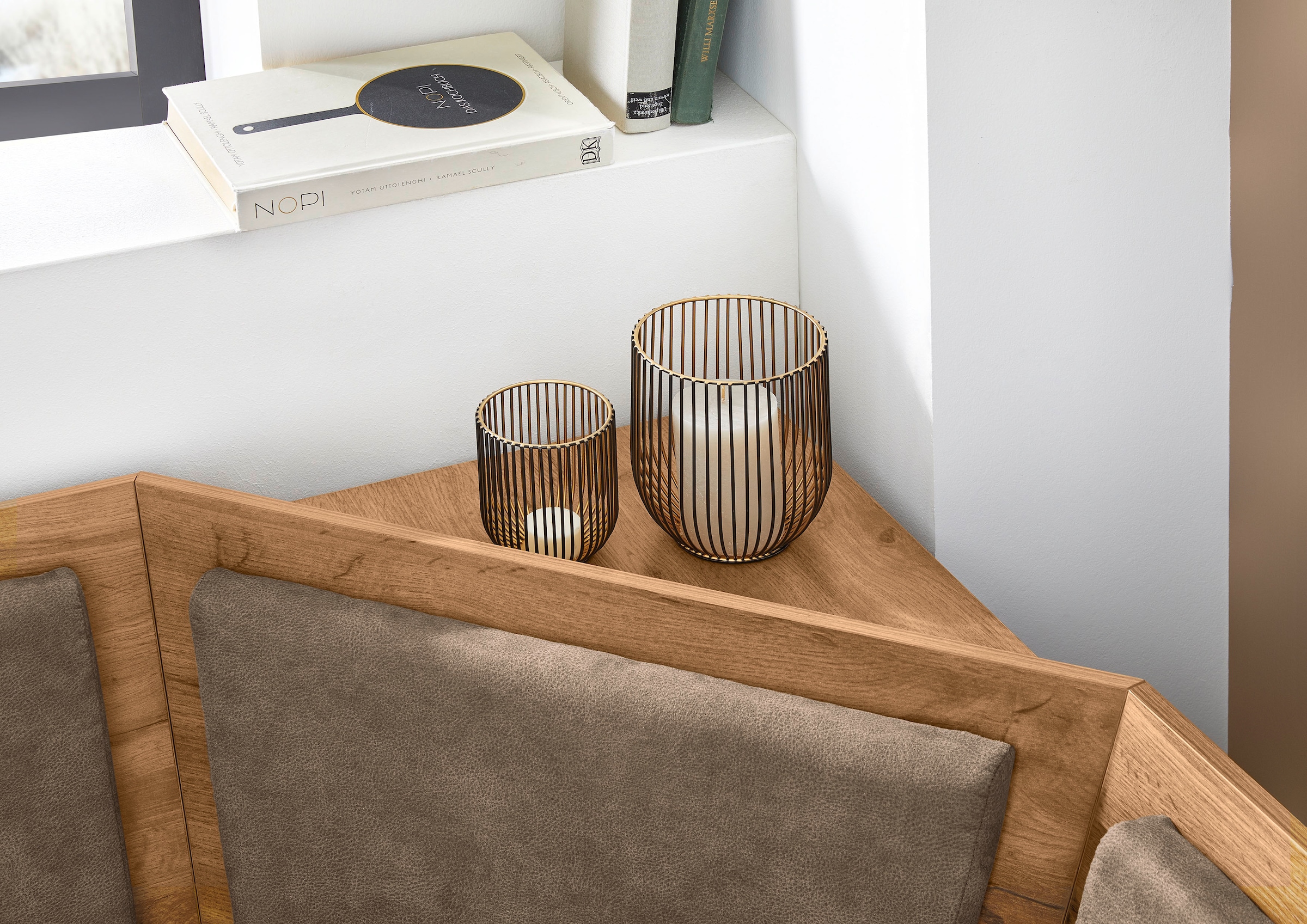 GOODproduct Ensemble de bancs d'angle »Theo (Set, 4-tlg. Tisch, Bank und 2 Stühle) 2 Farben wählbar« Bank links/rechts montierbar, mit Stauraum, Stühle im 2er Set