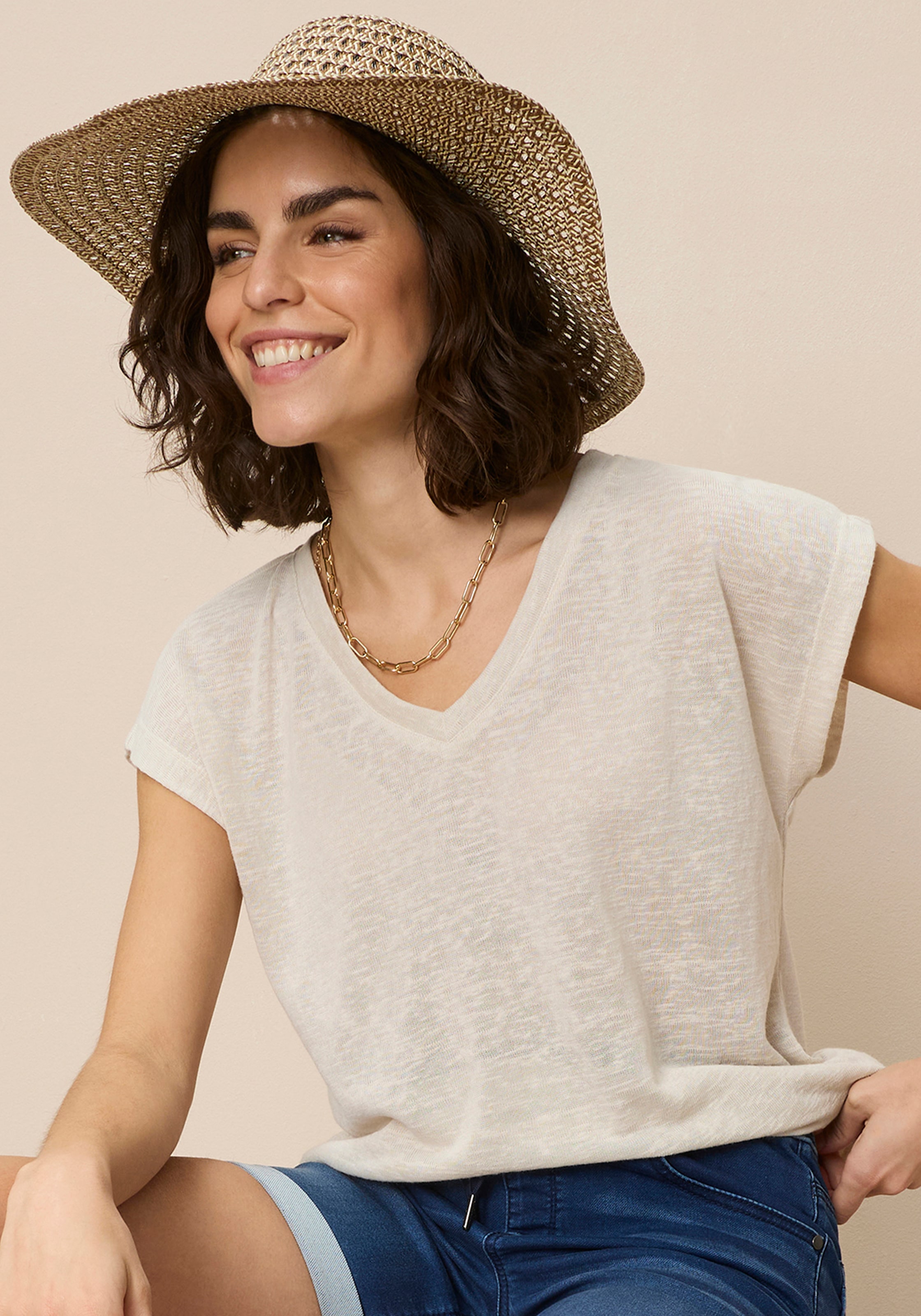 Image of Laura Scott Sonnenhut mit Zierband, knautsch- & faltbar - NEW