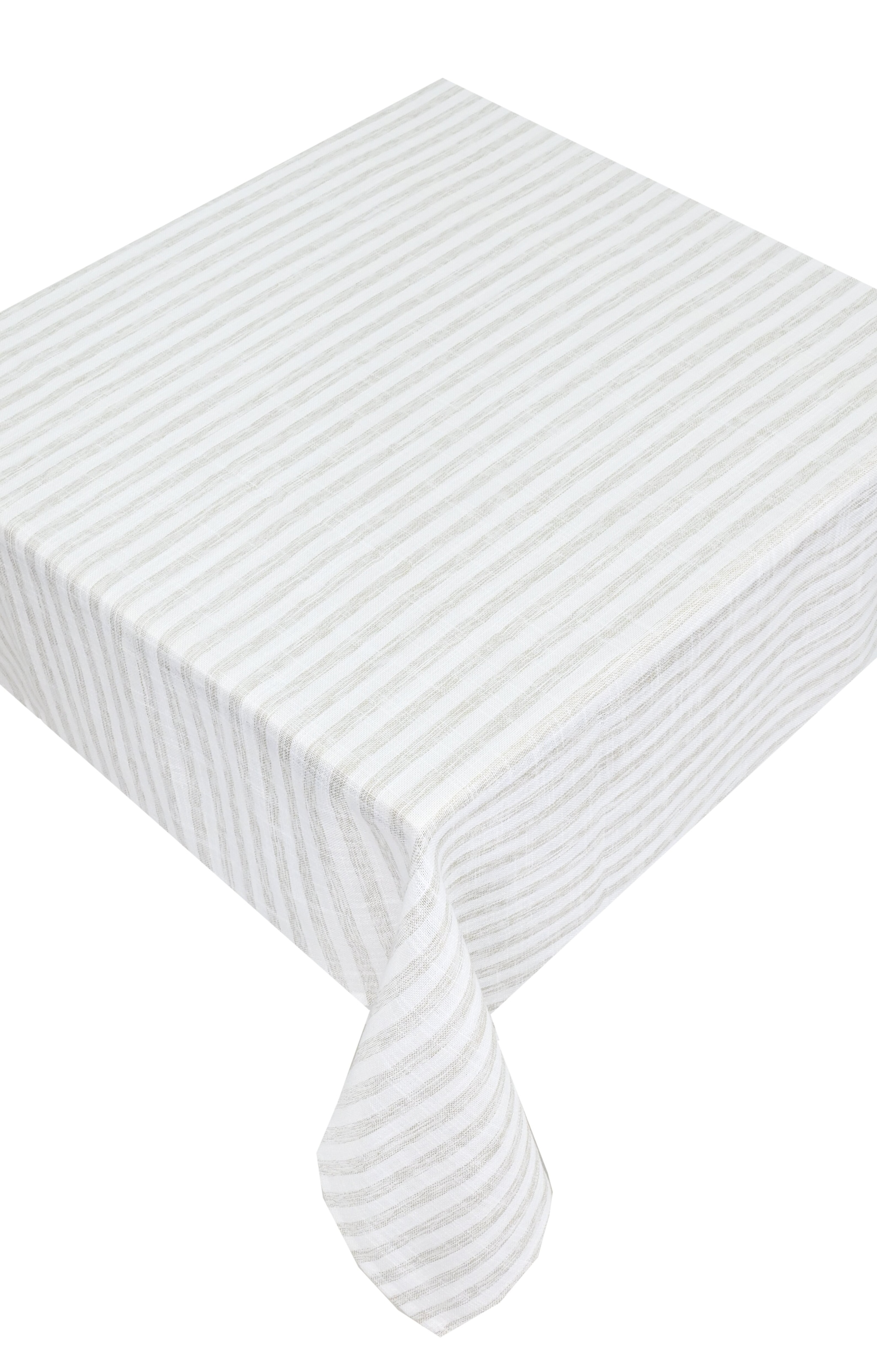 GOODproduct Tischdecke »Marric« halbtransparente Tischdecke, Leinenoptik mit Streifen