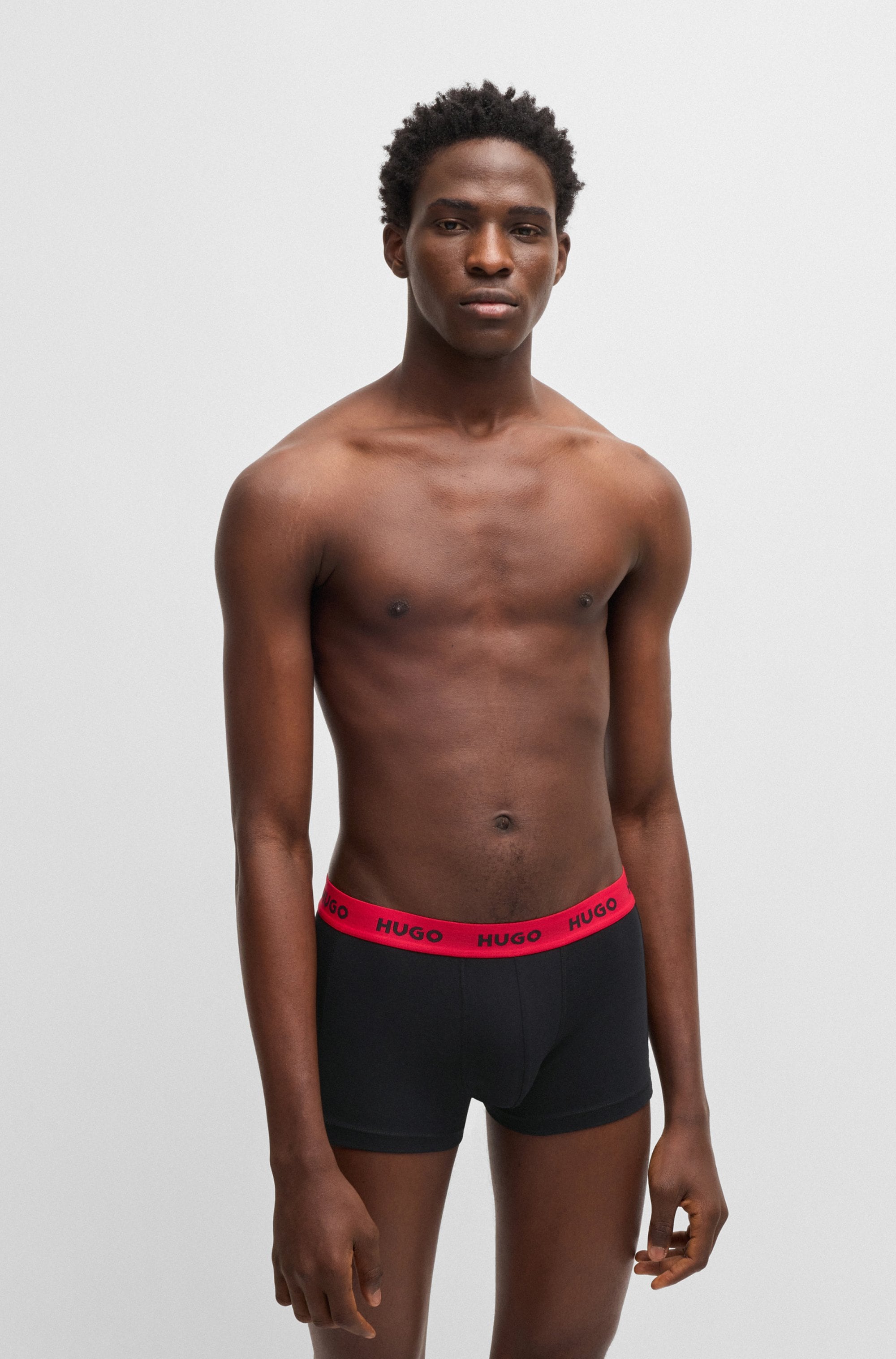 HUGO Underwear Trunk »TRUNK TRIPLET DESIGN« Packung, 3 Stk. mit Logobund