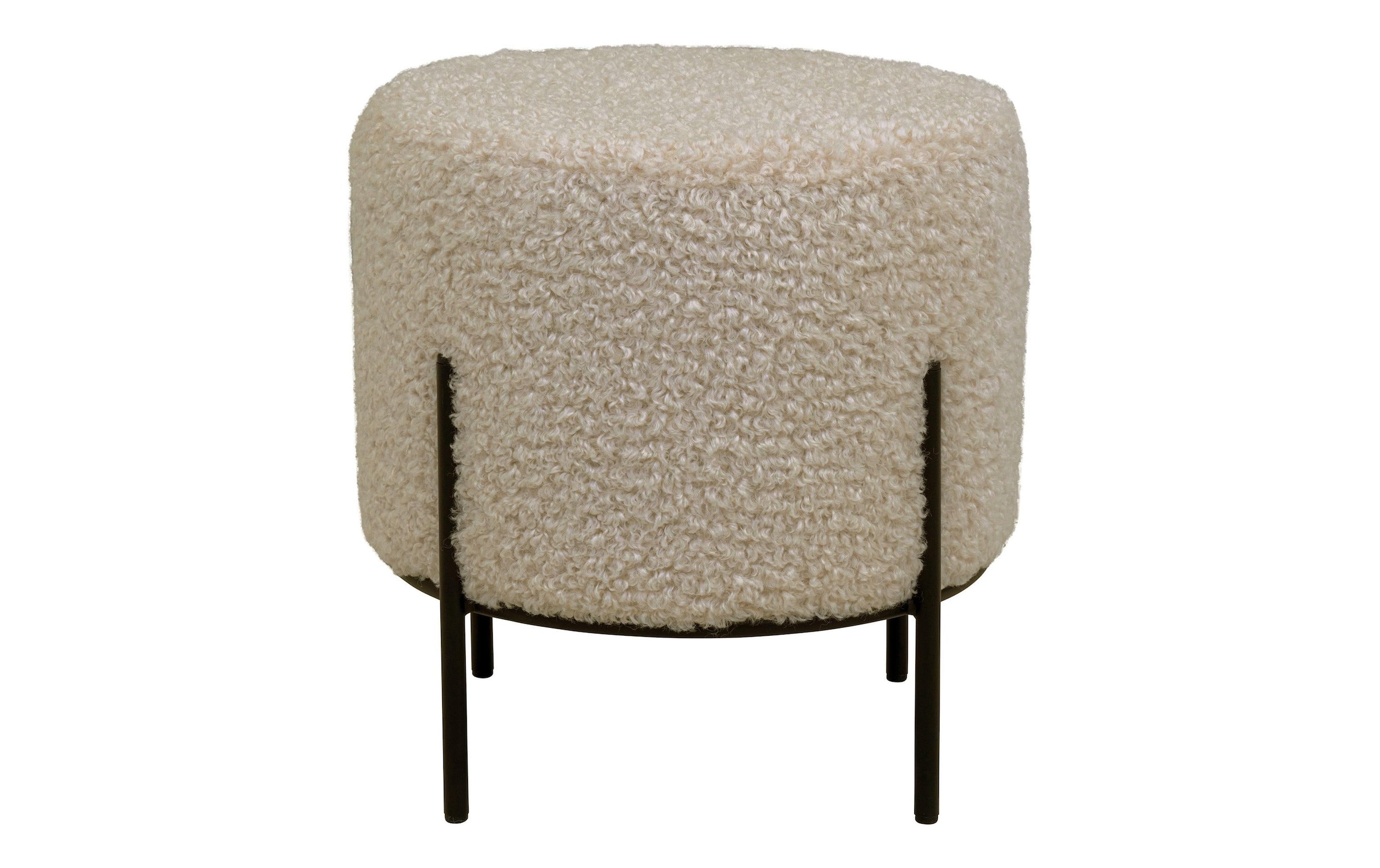 House Nordic Pouf »House Nordic Alford-Hocker Kiefer/Polyester (PES)/Stahl«