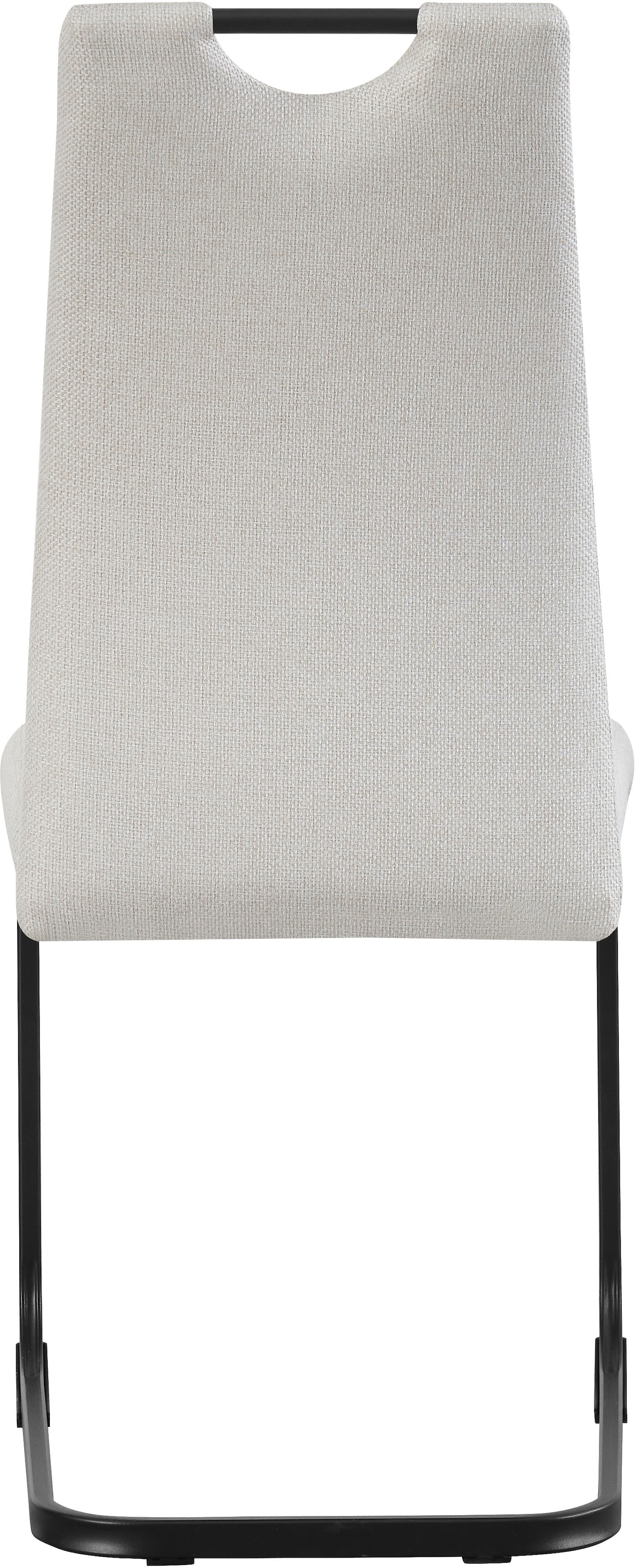 Home affaire Esszimmerstuhl »KANATA, 2er Set, mit Metallgestell in matt schwarz« (Set) 2 Stk.in verschiedenen Farben, Belsatbarkeit pro Stuhl 120 kg, mit Griffloch