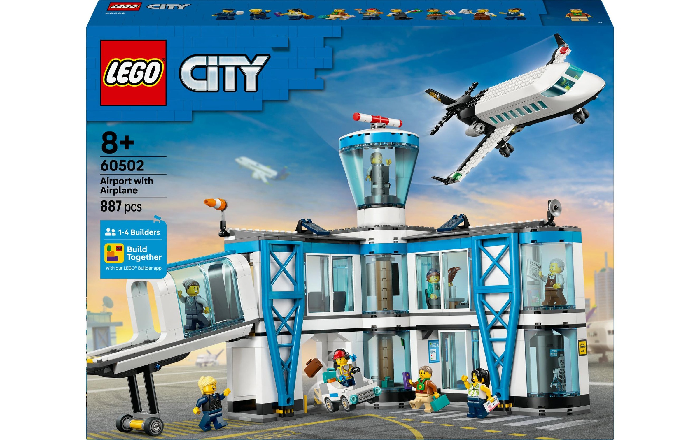 Image of Konstruktionsspielsteine "City Flughafen mit Flugzeug 60502" Kategorie: Flugmodell
