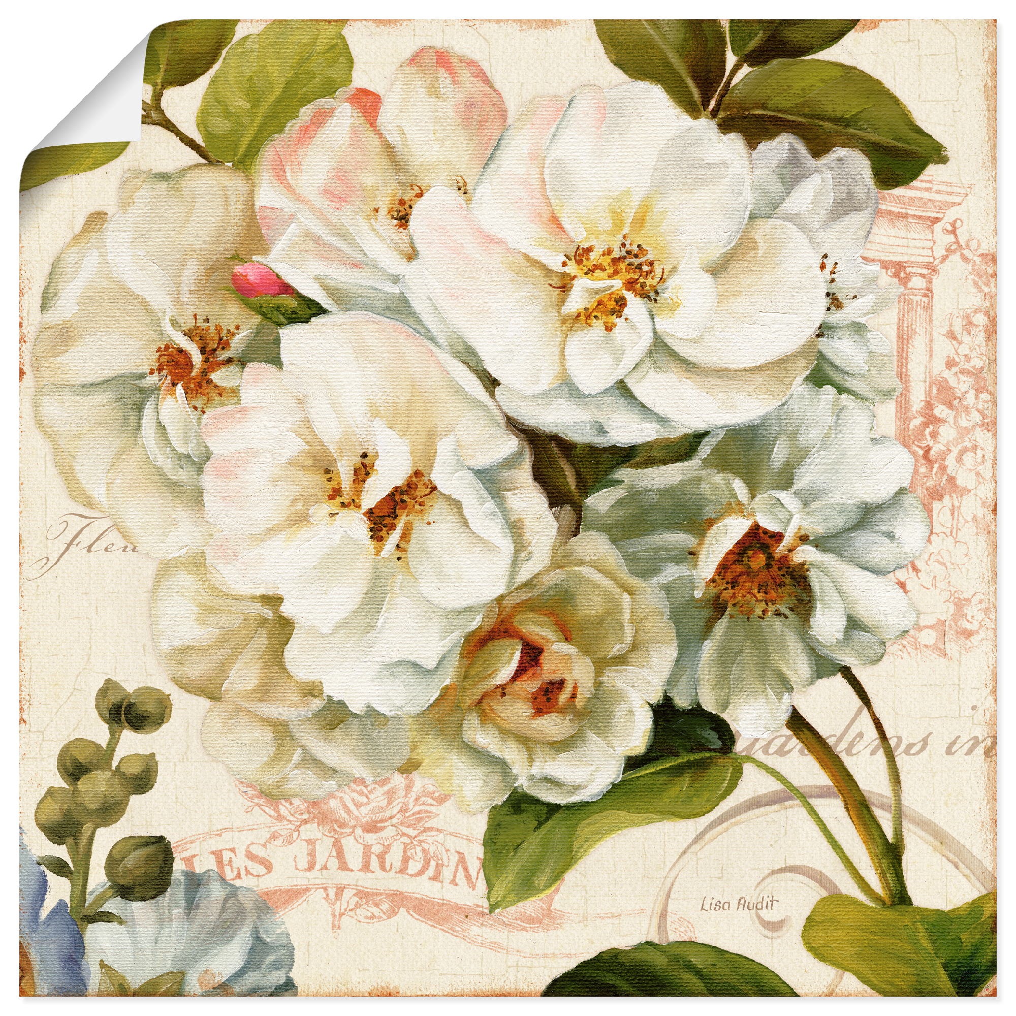 Image of Artland Wandbild "Garten III" Blumen 1 Stk. tlg. als Leinwandbild, Poster in verschied. Grössen