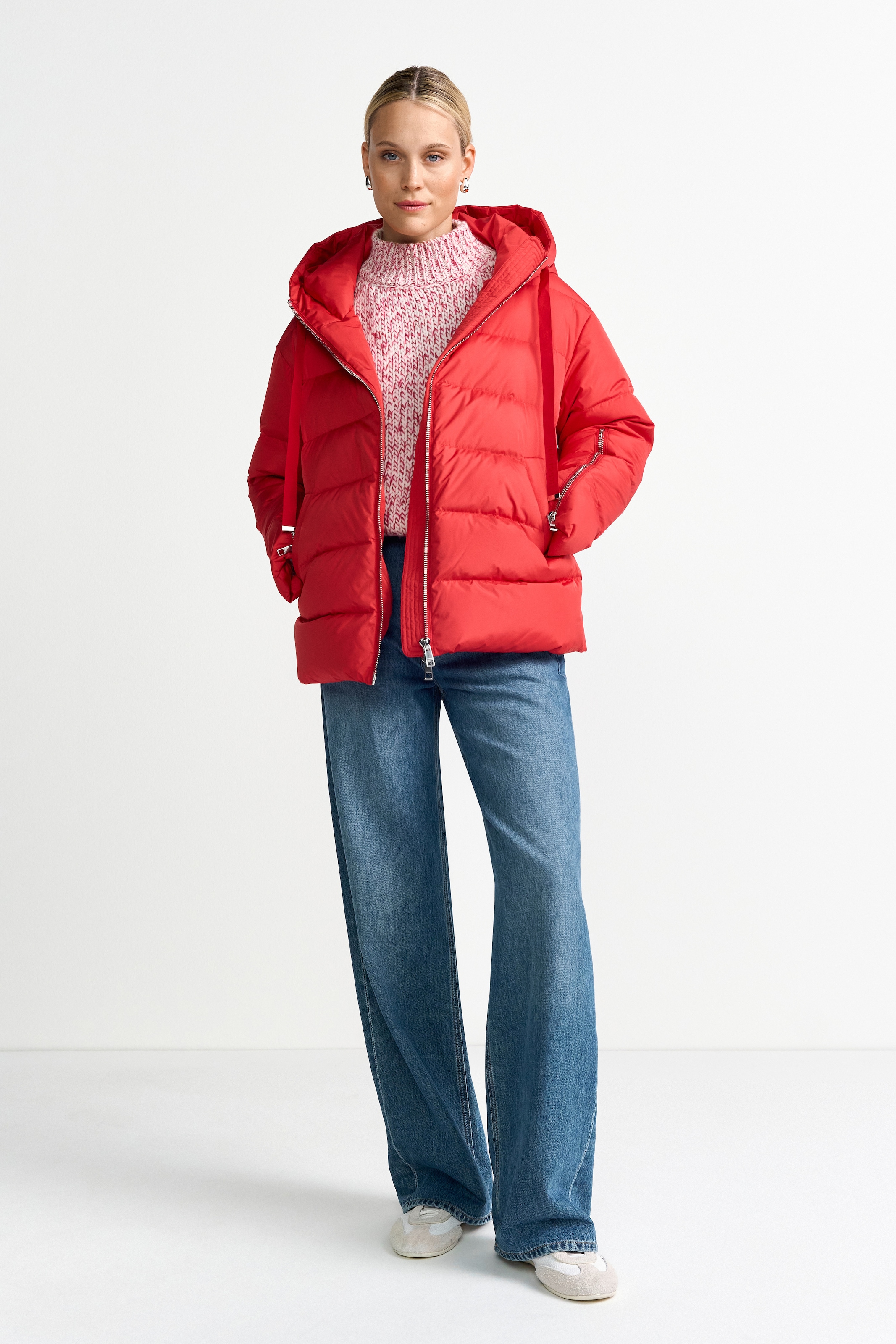 RICHROYAL Steppjacke, mit Kapuze, oversized, 2-Wege-Reissverschluss, Winterjacke