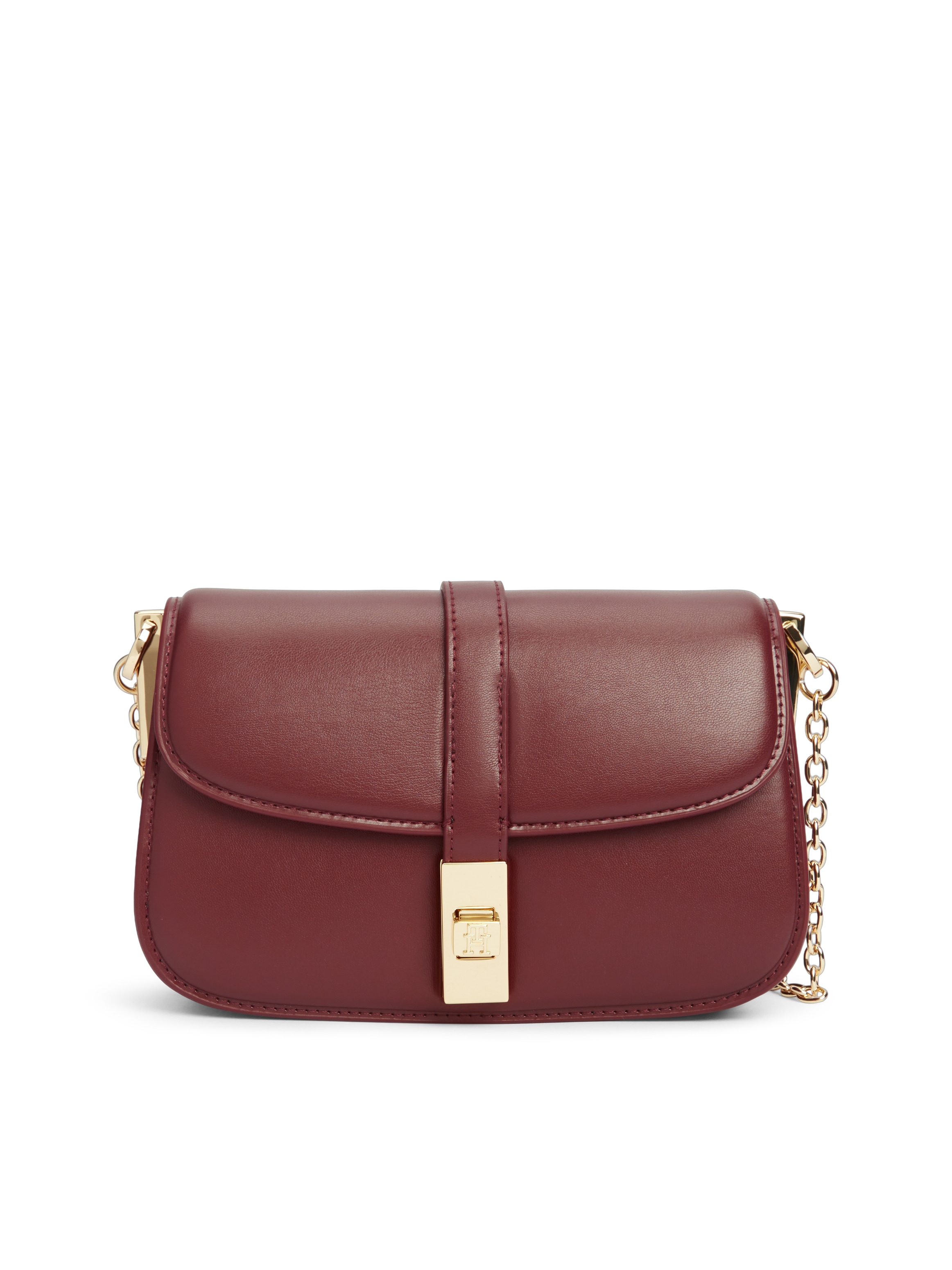 Tommy Hilfiger Umhängetasche »TH HERITAGE CHAIN CROSSOVER« Damen Abendtasche, Schultertasche Handtasche mit Steckverschluss