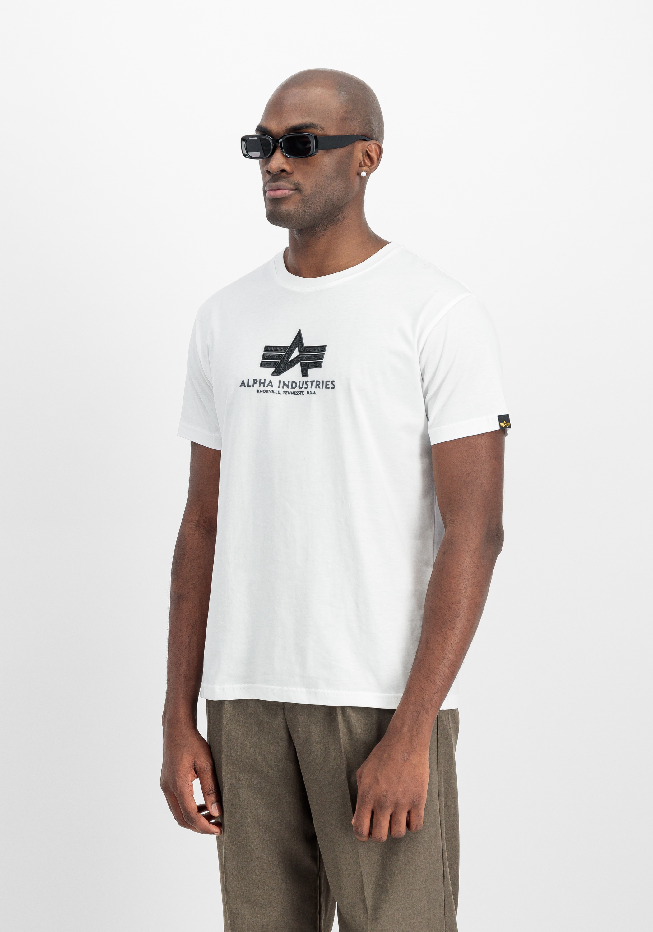 Image of Alpha Industries T-Shirt "Basic T-Shirt BL Rubber"