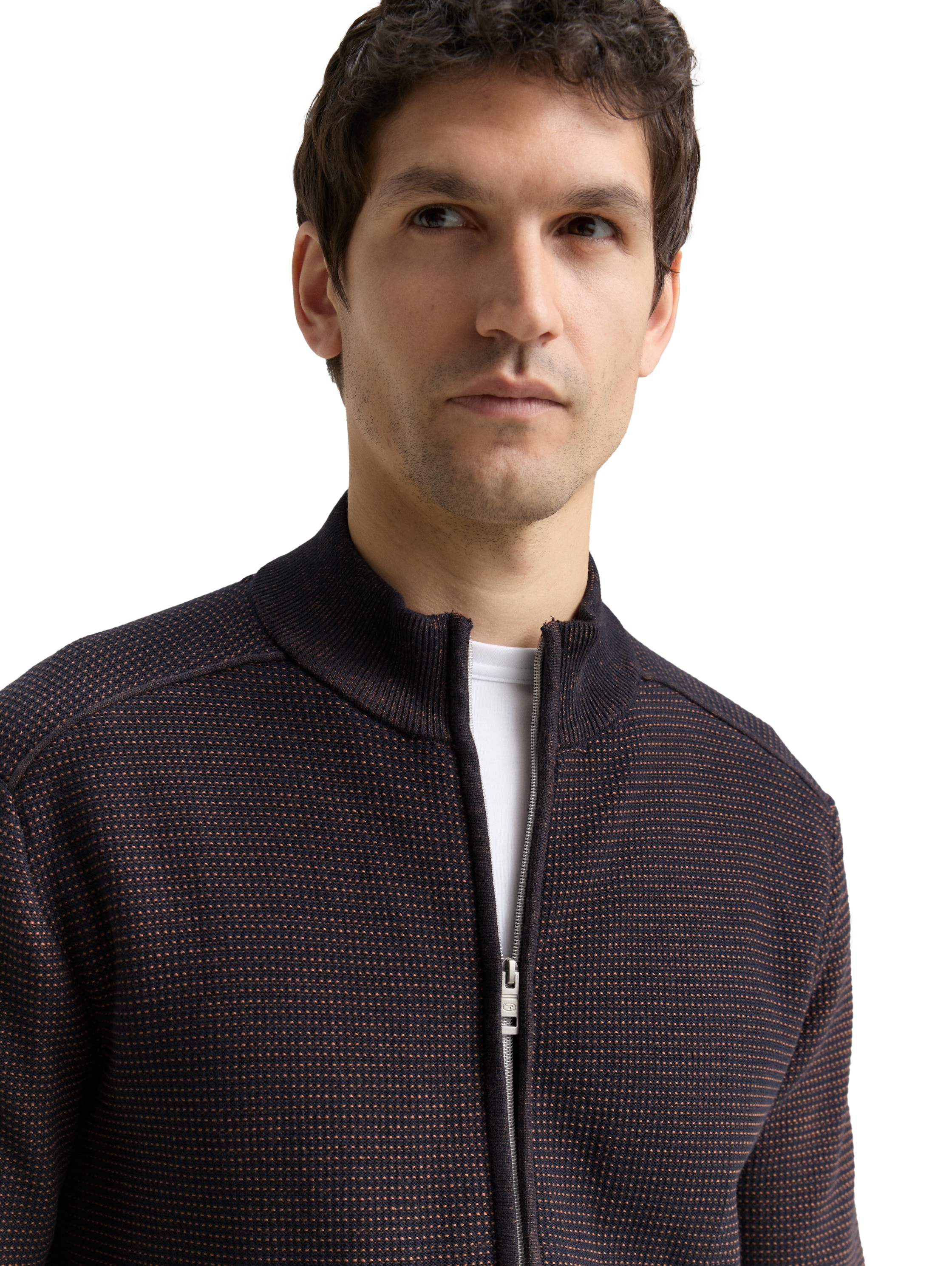 TOM TAILOR Veste en tricot mit Streifen