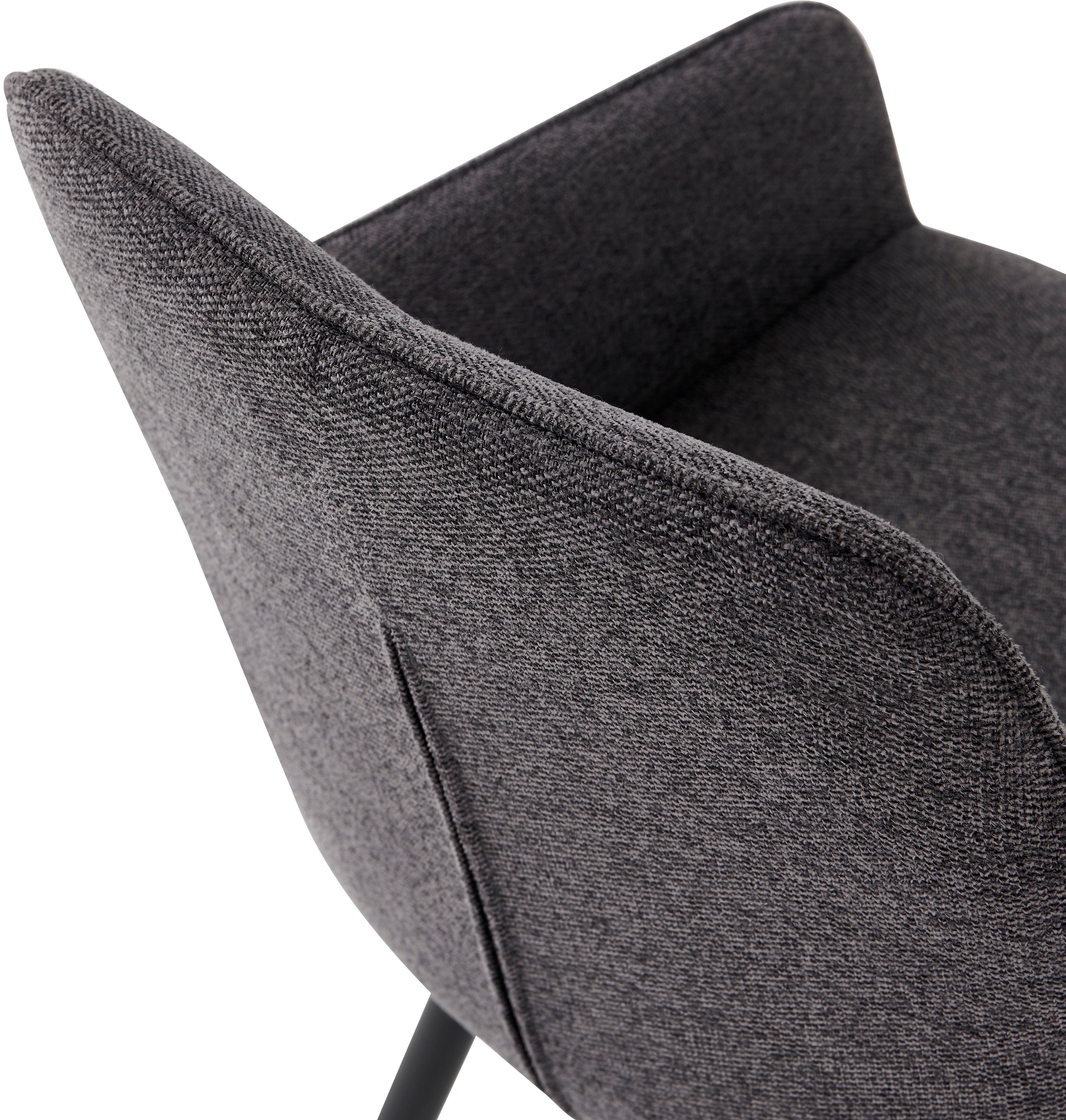 HELA Chaise avec accoudoirs »VERONA« (Ensemble) 2 cuisfauteuil, panier à ressorts, structure tube rond, 4 pieds, rembourré, accoudoirs