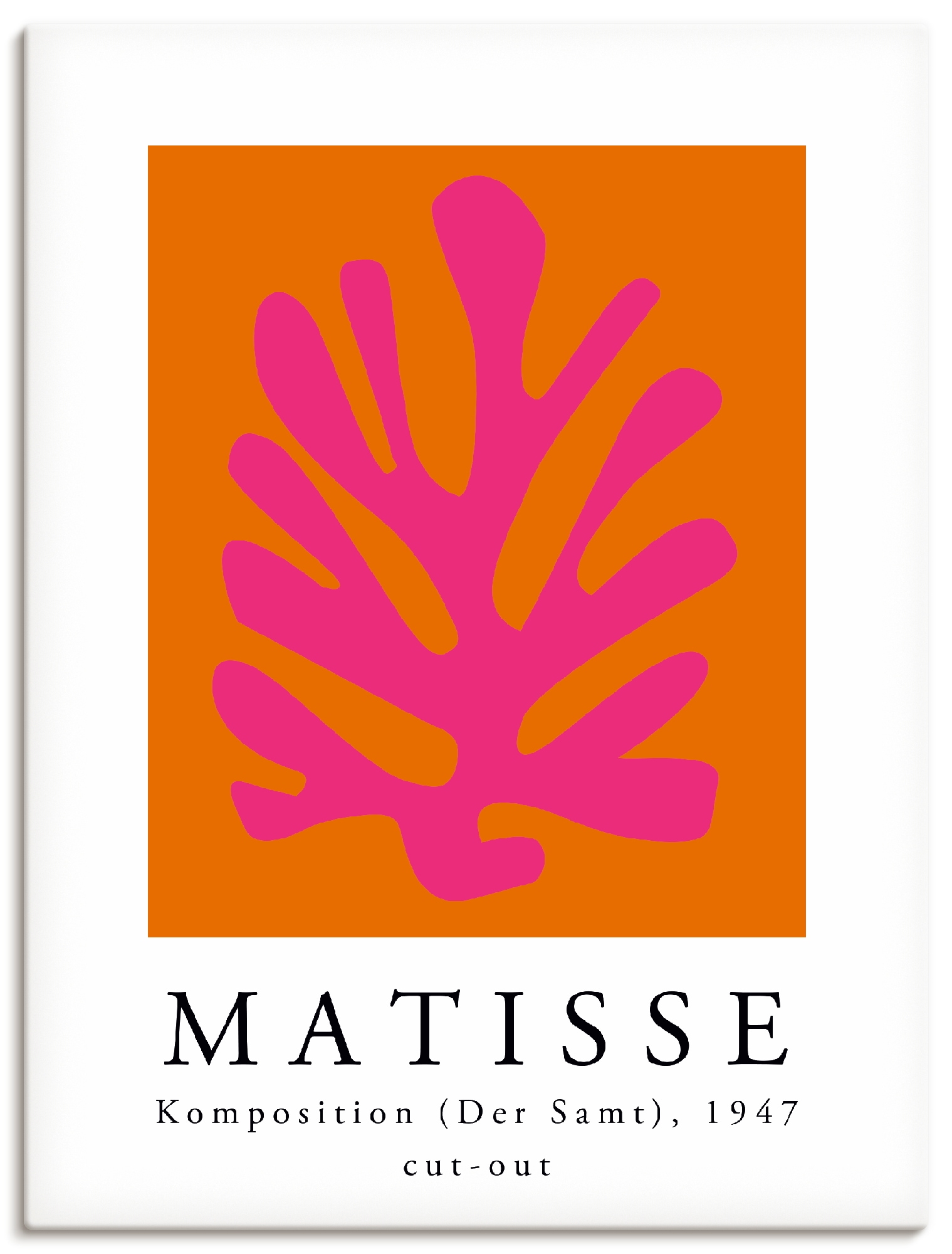 Image of Artland Wandbild "Matisse Komposition - cut-out pink" Muster 1 Stk. tlg. als Alubild, Leinwandbild, Poster, Wandaufkleber in verschied. Grössen