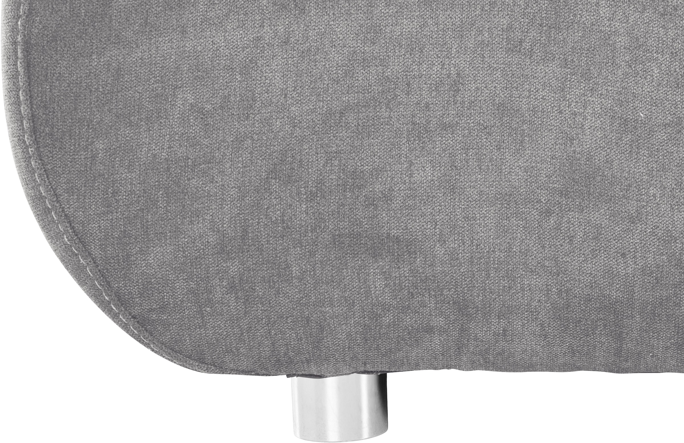 INOSIGN Ecksofa »Imola, elegant und modern, aktuelle Steppung im Sitz, bequem, L-Form«, frei im Raum stellbar, wahlweise mit Bettfunktion und Bettkasten
